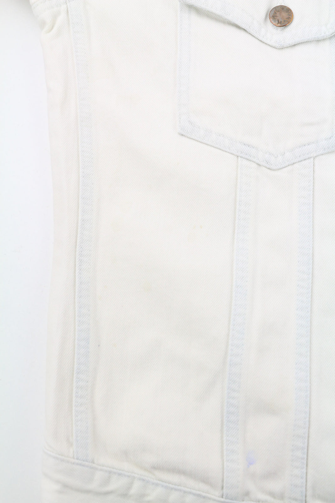 NUDIE JEANS Terry vyriška striukė XL dydžio, su balinimo kišenėmis, sagomis ir džinsiniu užsegimu. 