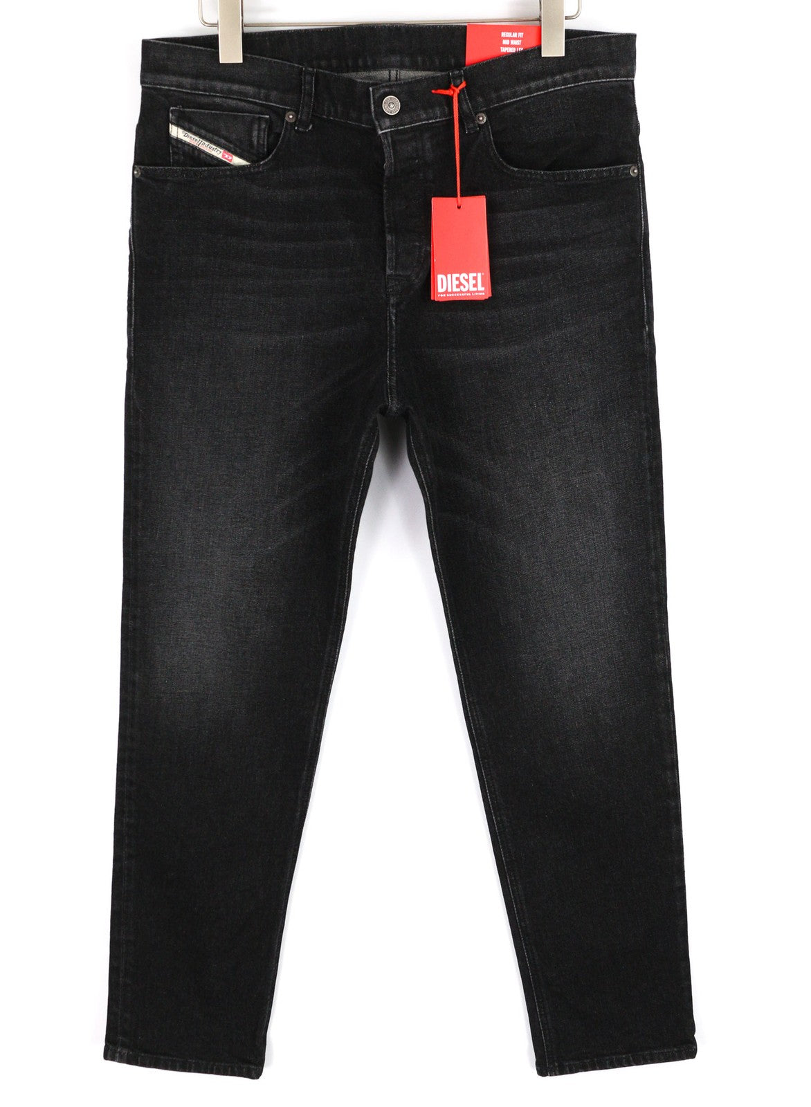 DIESEL 2005 D-Fining RS666 vyriški džinsai W34/L32 vidutinio juosmens, įprasto dydžio, siaurėjančiomis klešnėmis 