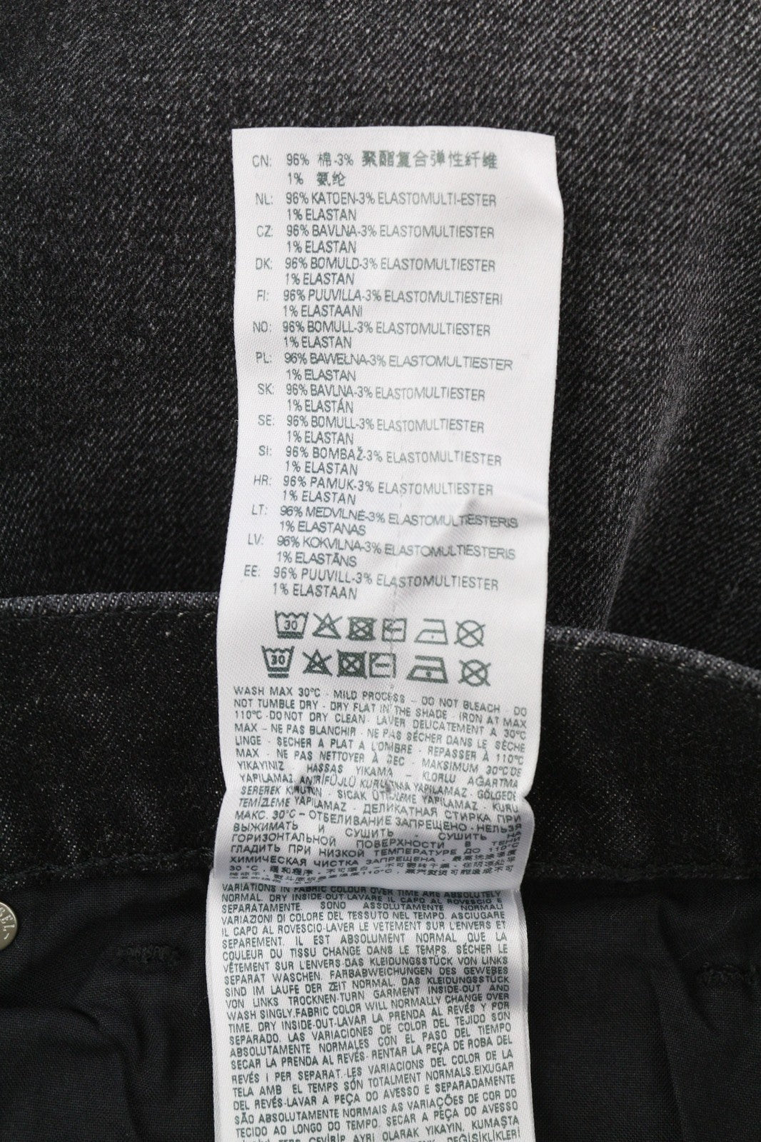 DIESEL 2005 D-Fining RS666 vyriški džinsai W34/L32 vidutinio juosmens, įprasto dydžio, siaurėjančiomis klešnėmis 