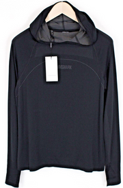 GYMSHARK moteriškas juodas džemperis su gobtuvu S dydžio sportinė apranga ilgomis rankovėmis su logotipu 