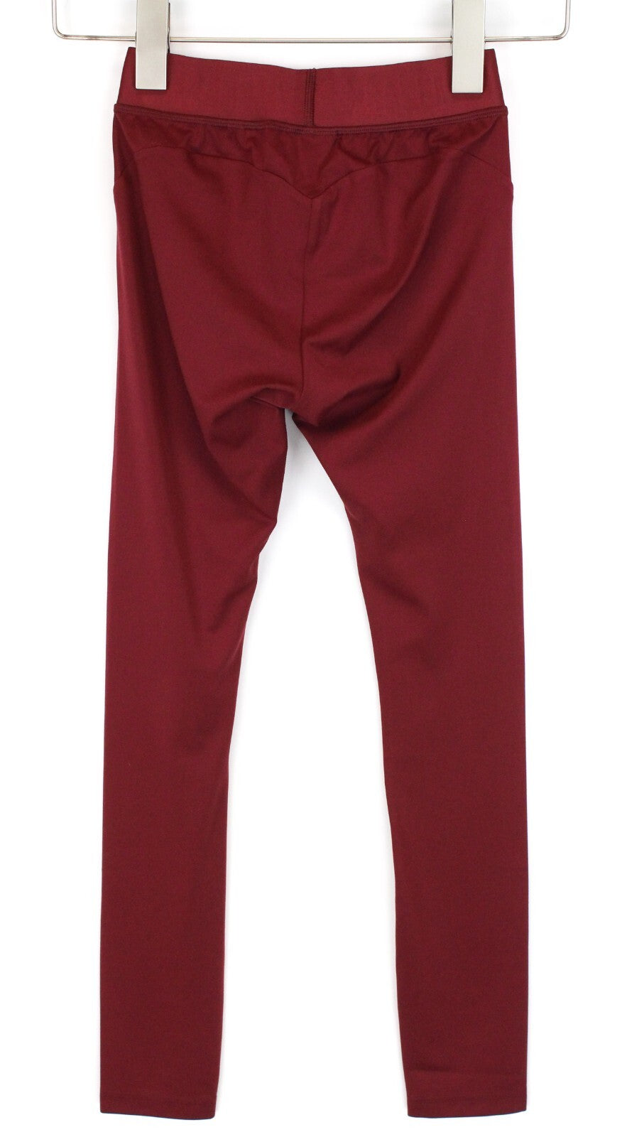 GYMSHARK moteriškos tamprės S dydžio raudonos aukštu juosmeniu su logotipu, tamprios sportinės aprangos detalės 