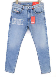 DIESEL 2019 D-Strukt 9B92S vyriški džinsai W32/L32 vidutinio juosmens, ploni, skalbto džinso 