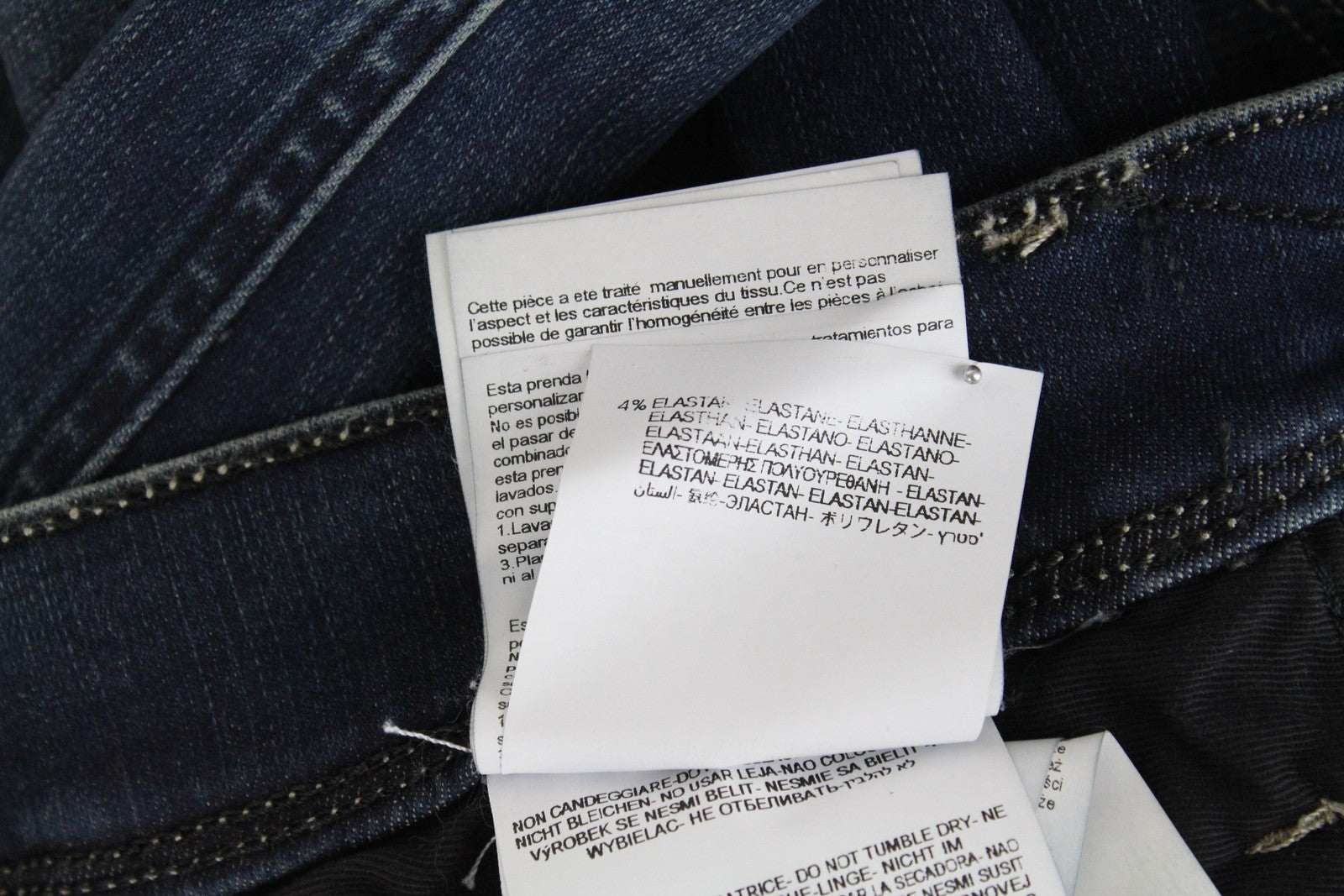 REPLAY Anbass vyriški džinsai W30/L34 ploni medvilniniai tamprūs džinsai, mėlyni, su dirbtiniu skalbimu 