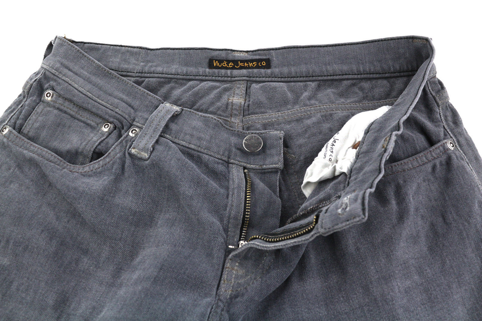 NUDIE JEANS Tight Long John Men Jeans W30/L32 Organic Charcoal Slim Leg Washed