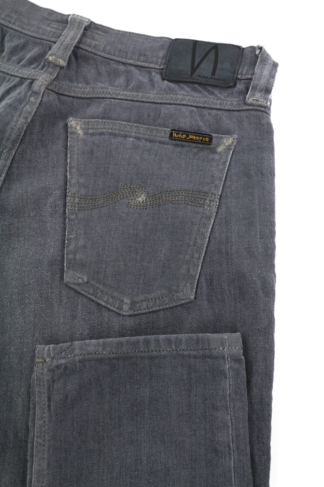 NUDIE JEANS Tight Long John Men Jeans W30/L32 Organic Charcoal Slim Leg Washed