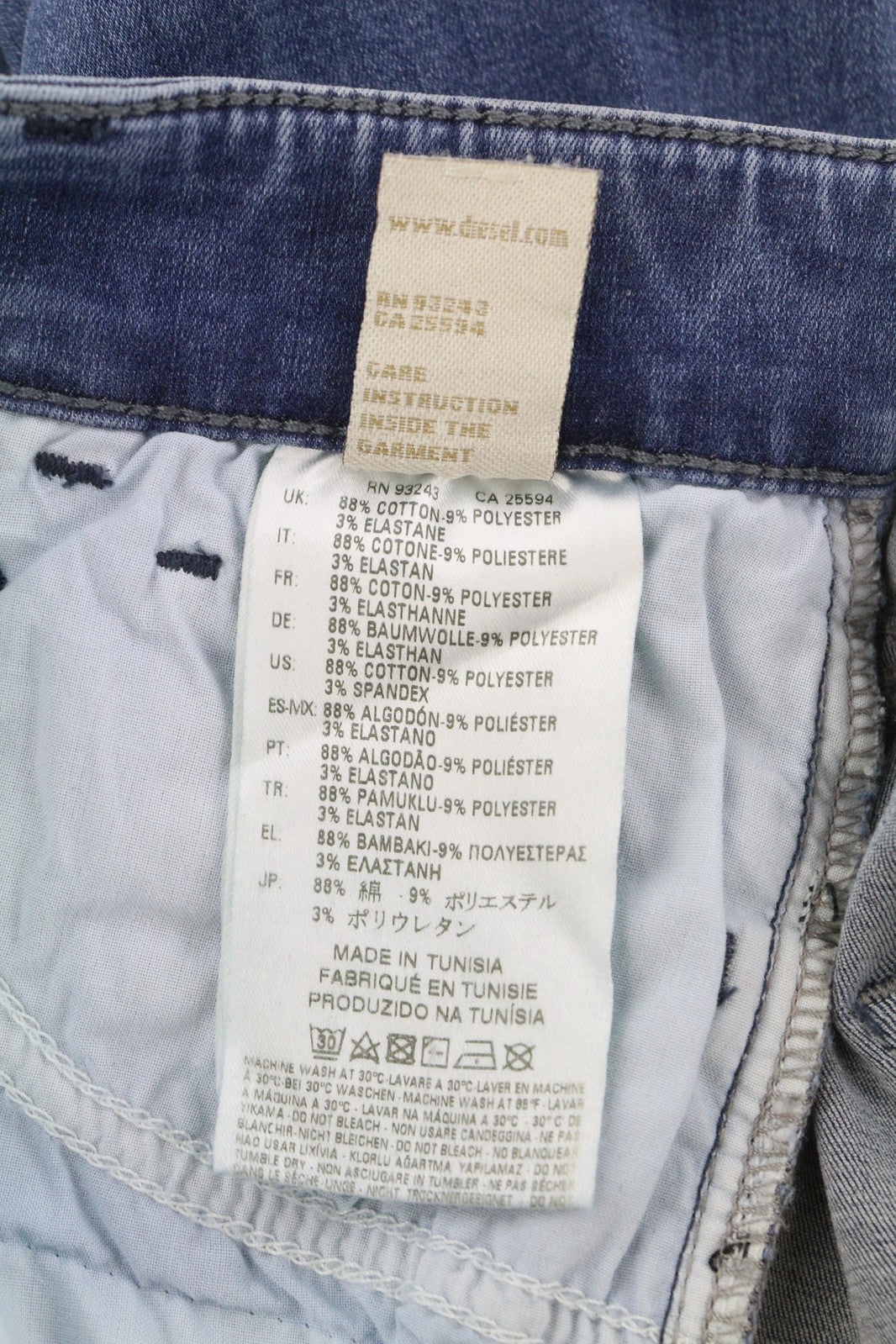 DIESEL Slandy 0681P moteriški džinsai W25/L32 Super Slim Skinny Regular Waist RRP155