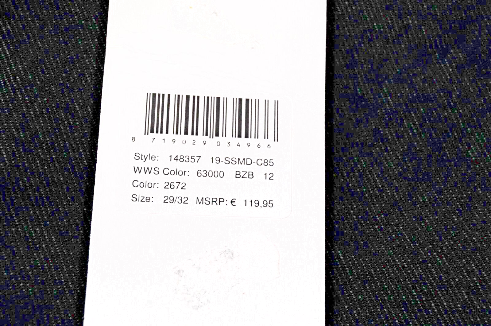 SCOTCH &amp; SODA vyriški džinsai Vernon X W29/L32 tiesaus kirpimo tamsiai mėlyni su sagomis 