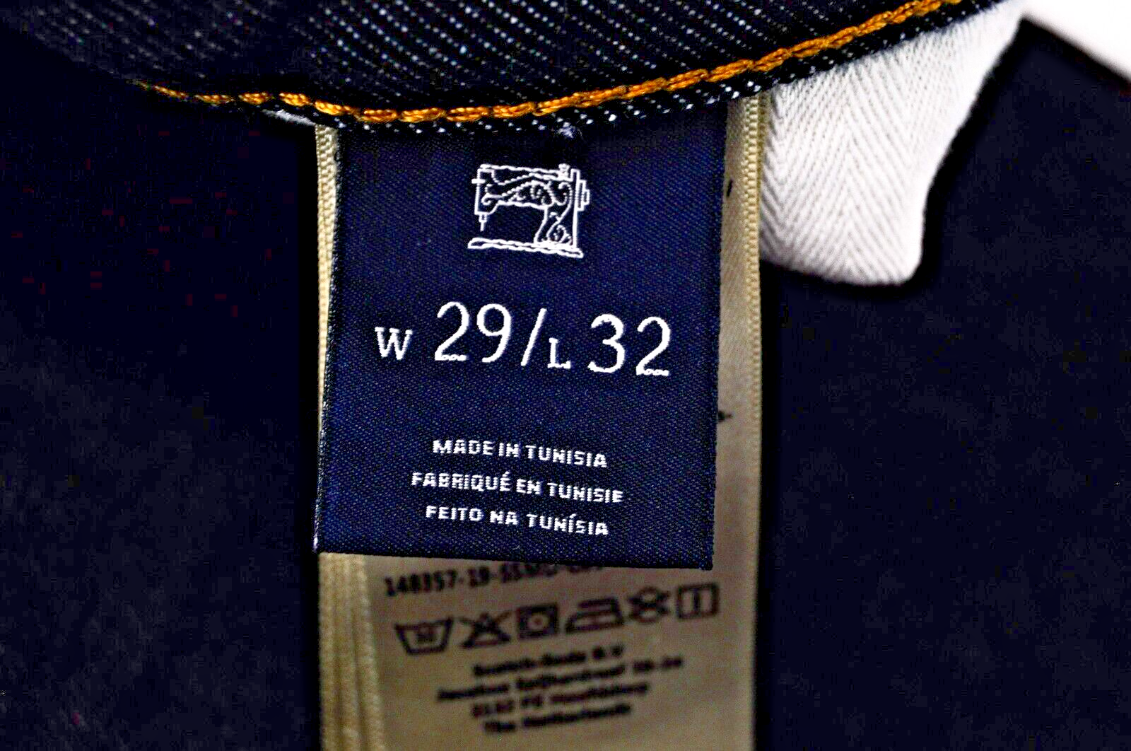 SCOTCH &amp; SODA vyriški džinsai Vernon X W29/L32 tiesaus kirpimo tamsiai mėlyni su sagomis 