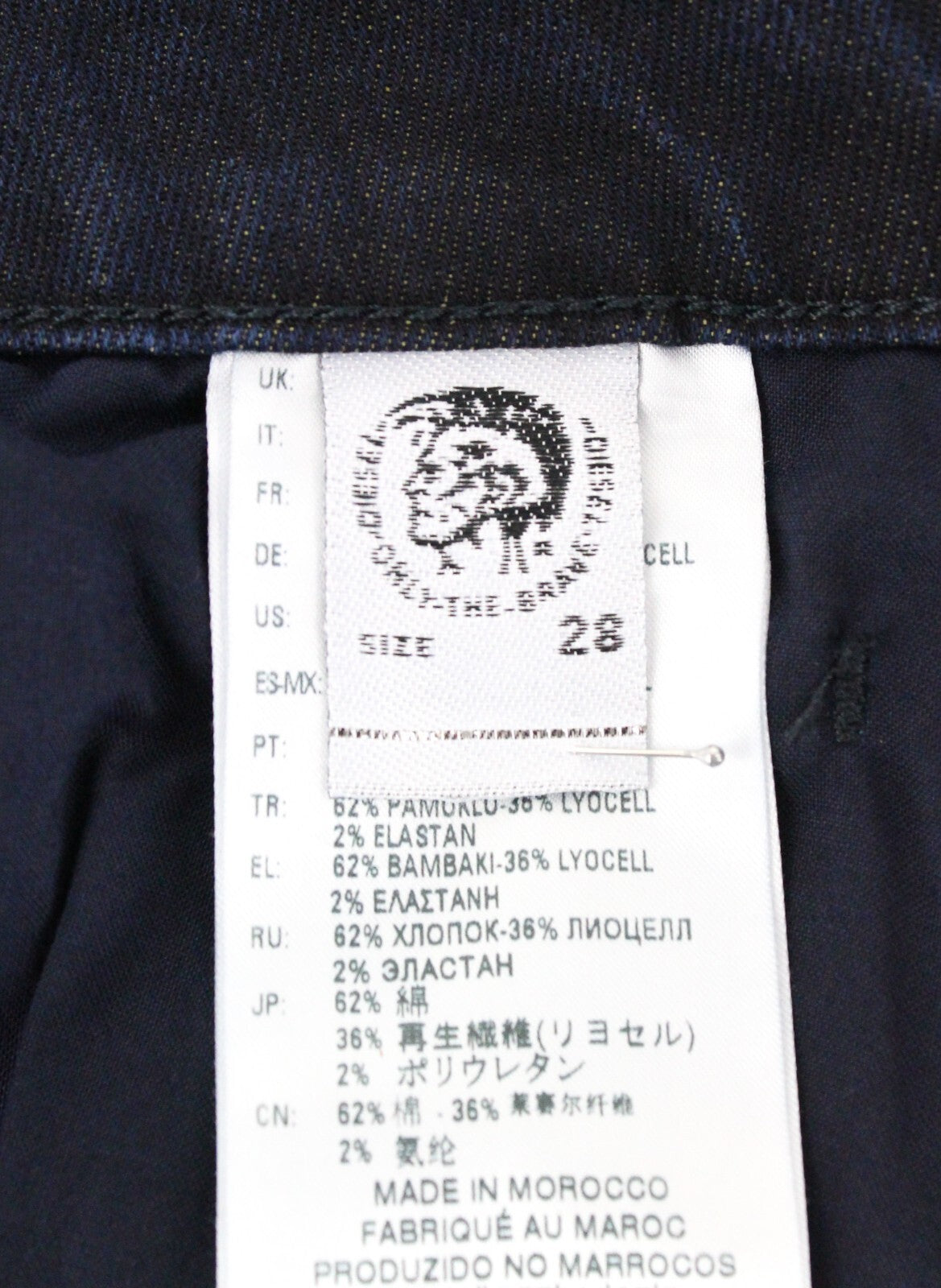 DIESEL D-Bazer 084LC vyriški džinsai W28/L34 vienspalviai mėlyni, siaurėjantys medvilniniai džinsai 