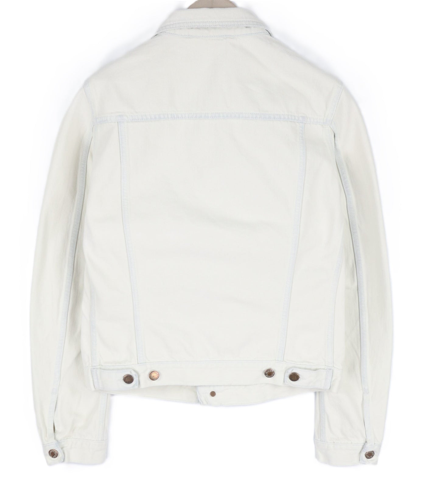 NUDIE JEANS Terry vyriška striukė M Extreme Bleach Light Button Spread Denim Logo 