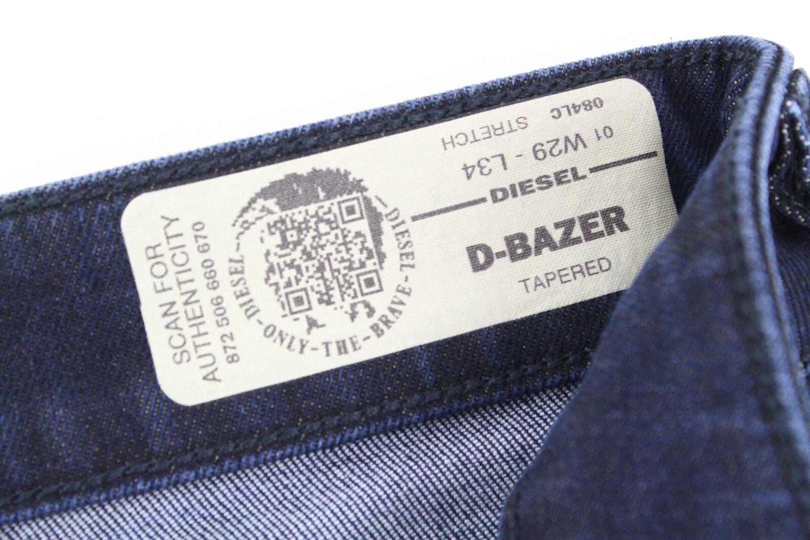DIESEL D-Bazer 084LC Men's Jeans W29/L34 Blue Denim Stretch Taper Fit Cotton