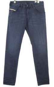 DIESEL D-Bazer 0699P vyriški džinsai W30/L34 džinsinio medvilninio tamprės, mėlynos spalvos, siaurėjantys 