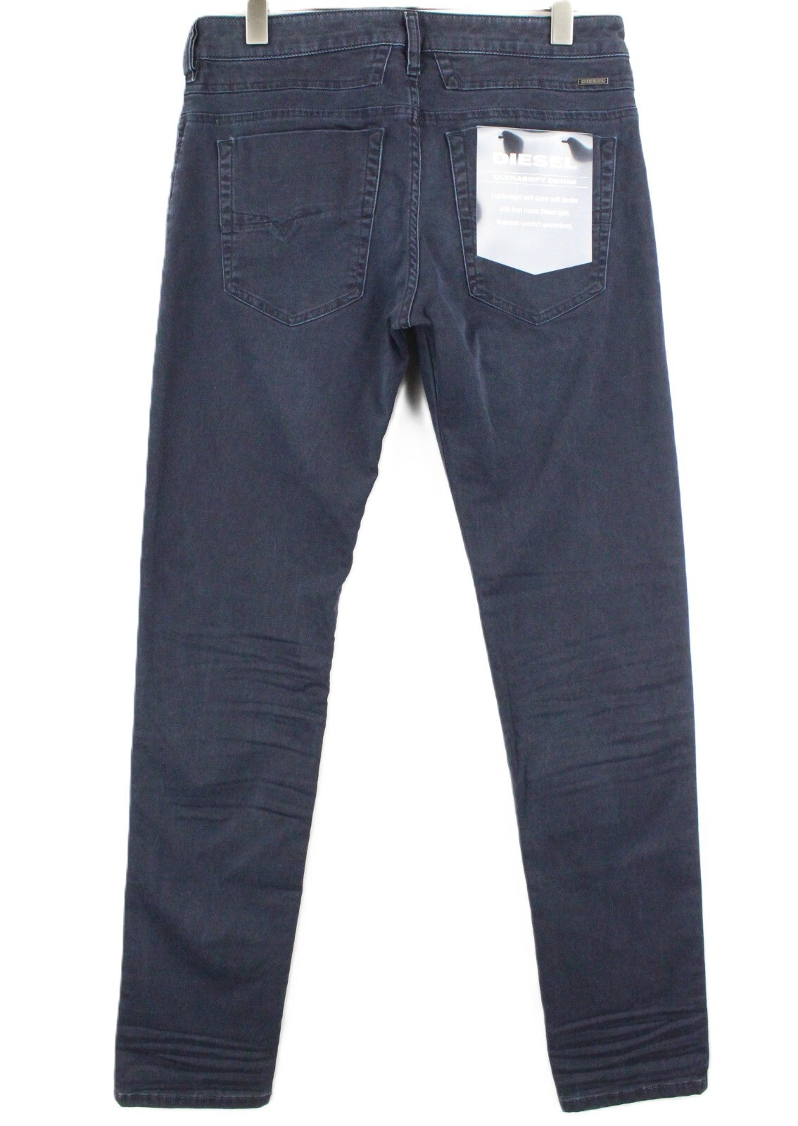 DIESEL D-Bazer 0699P vyriški džinsai W30/L34 džinsinio medvilninio tamprės, mėlynos spalvos, siaurėjantys 