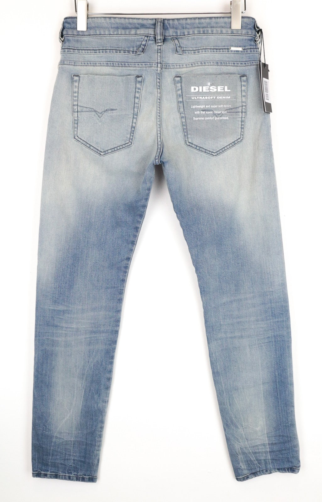 DIESEL D-Bazer 081AP vyriški džinsai W29/L32 šviesiai mėlyni, medvilniniai, siaurėjantys 