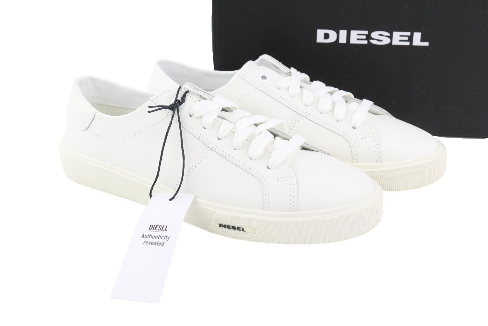 DIESEL S-Mydori LC W Women Sneakers EU40 White Leather Low Top Lace Up RRP200