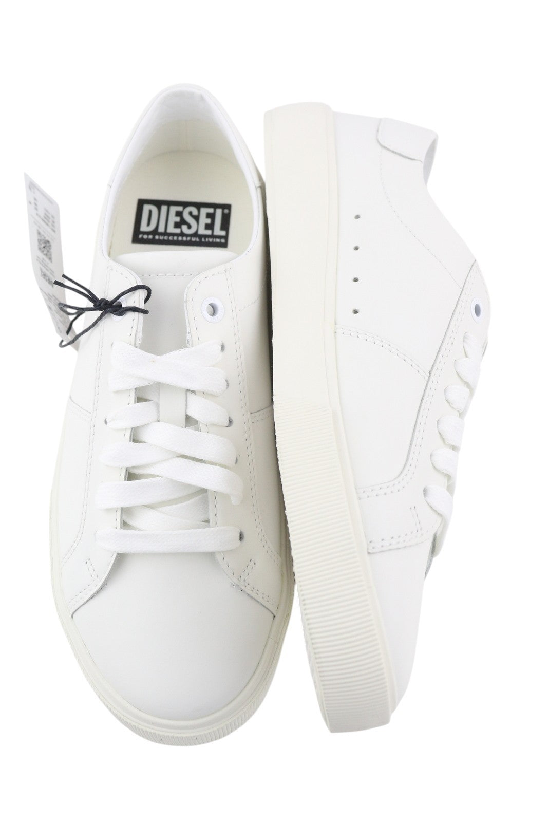 DIESEL S-Mydori LC W Women Sneakers EU40 White Leather Low Top Lace Up RRP200