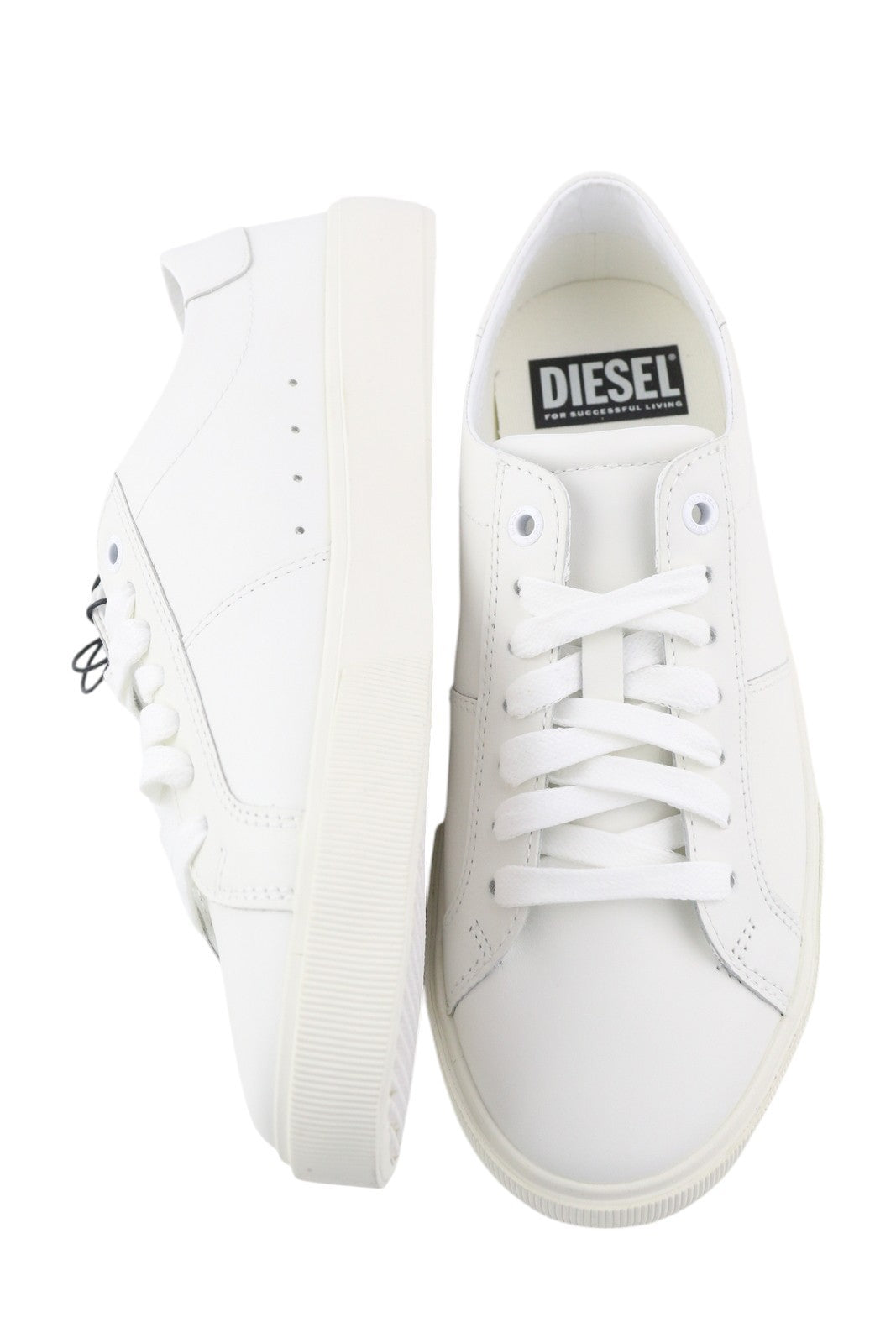 DIESEL S-Mydori LC W Women Sneakers EU40 White Leather Low Top Lace Up RRP200