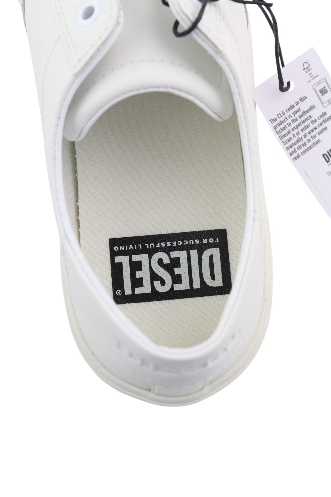 DIESEL S-Mydori LC W Women Sneakers EU40 White Leather Low Top Lace Up RRP200