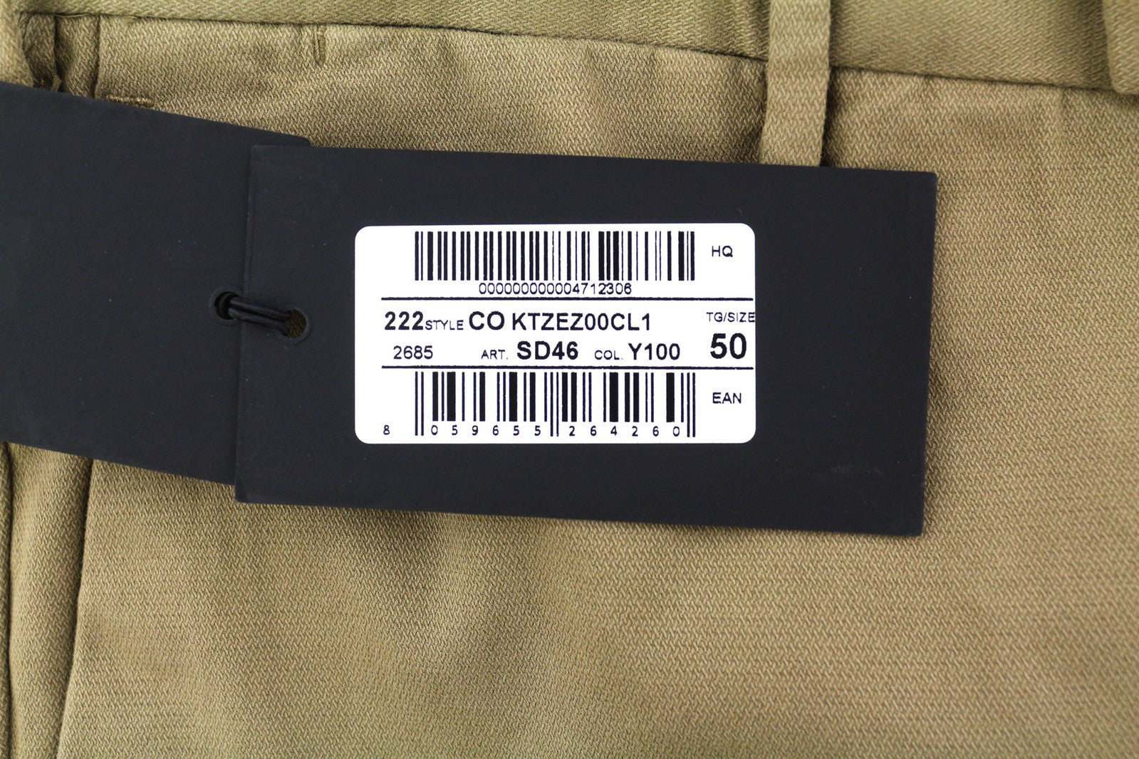 PT TORINO aptemptos vyriškos kelnės 50 rudos chino spalvos su užtrauktukais ir laisvalaikio stiliaus 