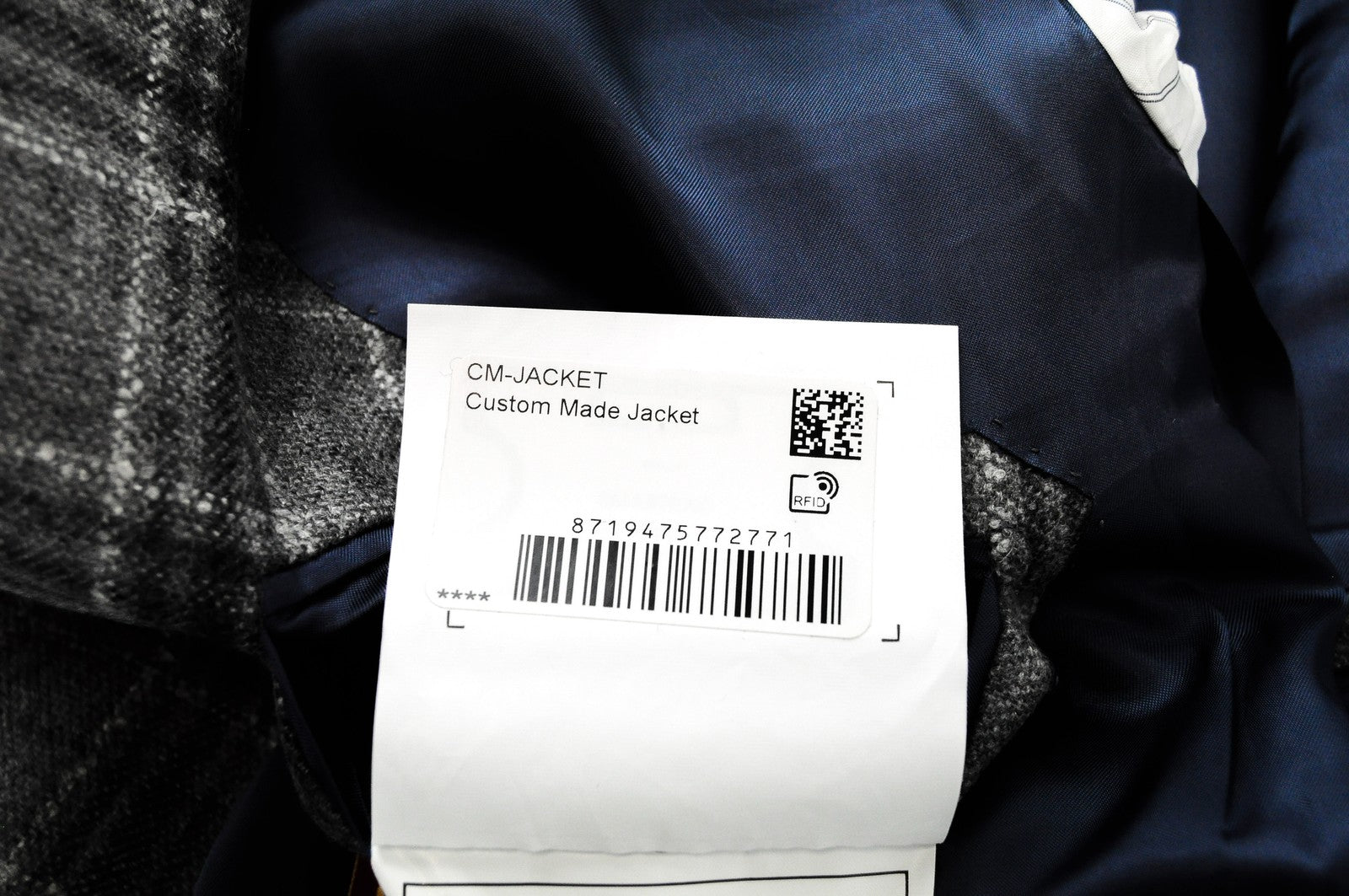 SUITSUPPLY vyriškas Havanos švarkas UK48R pilkas vilnos ir kašmyro languotas elegantiškas švarkas 