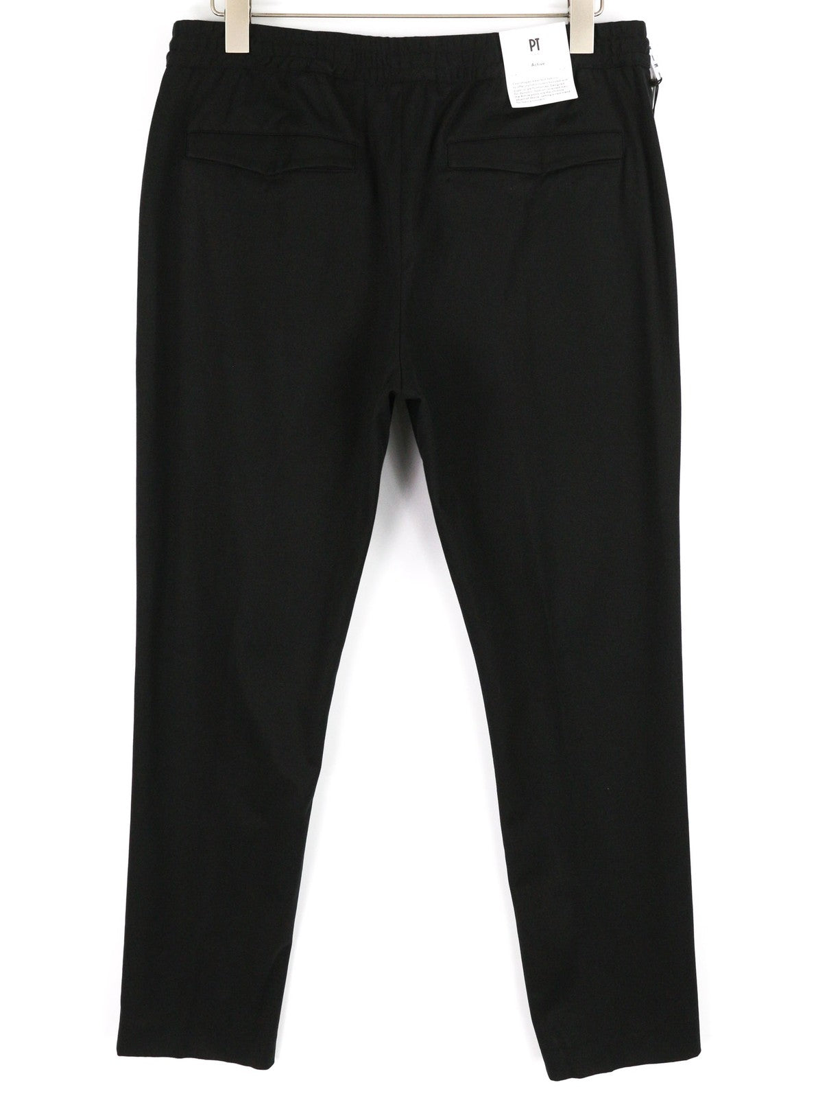 PT TORINO Omega vyriškos kelnės, 48 ​​cm, juodos, su tampria raišteliu juosmenyje, plonas užtrauktukas 