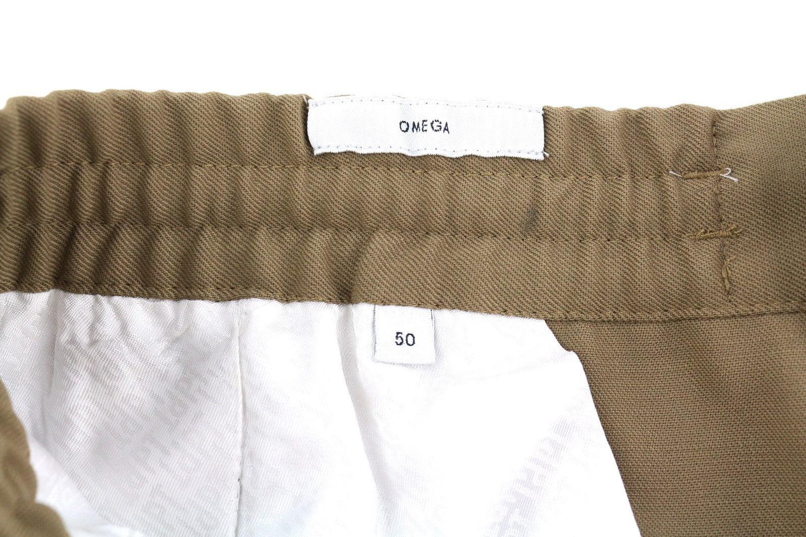 PT TORINO Omega vyriškos kelnės 50 rudos vilnos mišinio su elastingu raišteliu juosmens plonos 