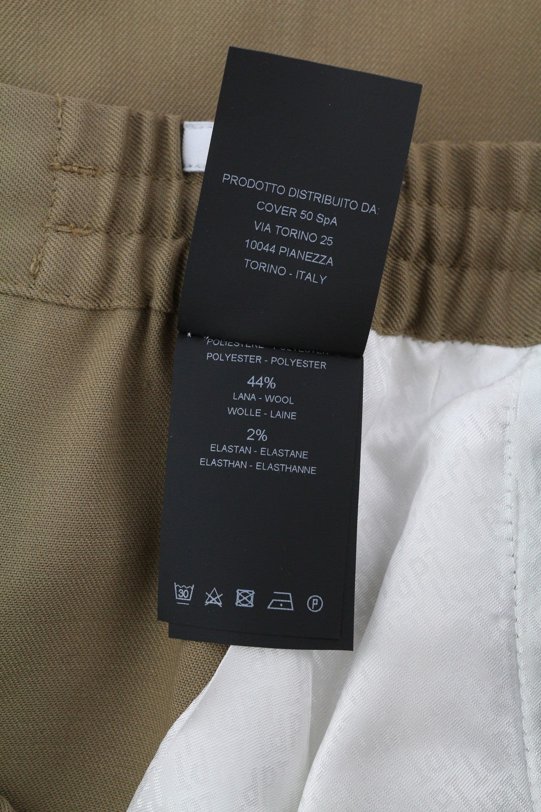 PT TORINO Omega vyriškos kelnės 50 rudos vilnos mišinio su elastingu raišteliu juosmens plonos 