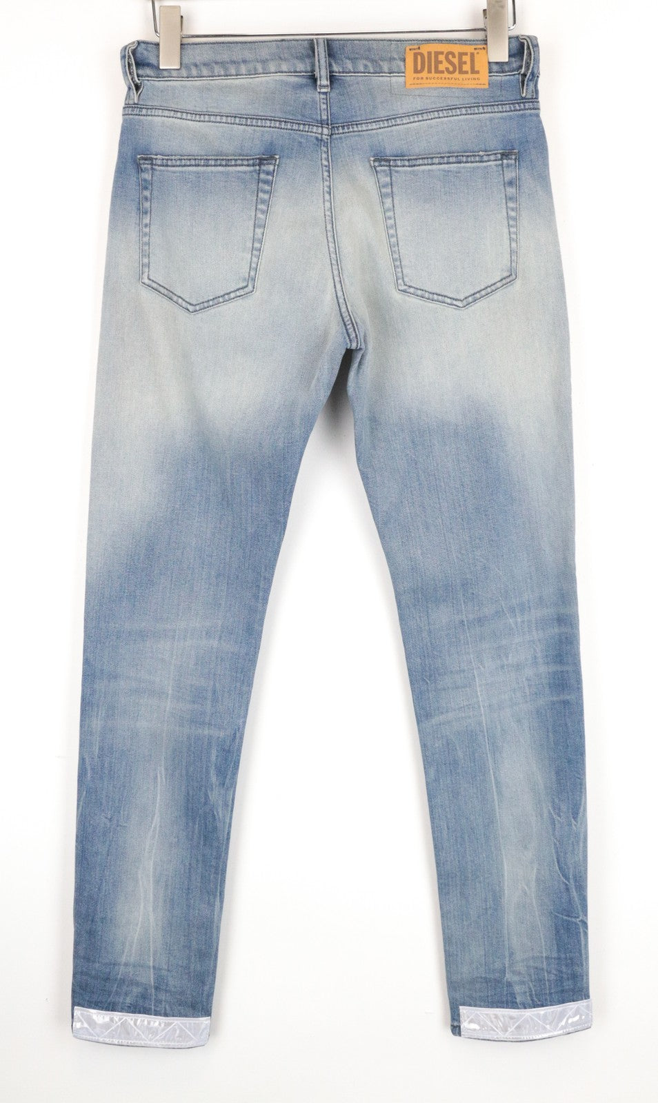 DIESEL D-Bazer 081AP vyriški džinsai W29/L32 šviesiai mėlyni, siaurėjantys, tamprūs medvilniniai džinsai 