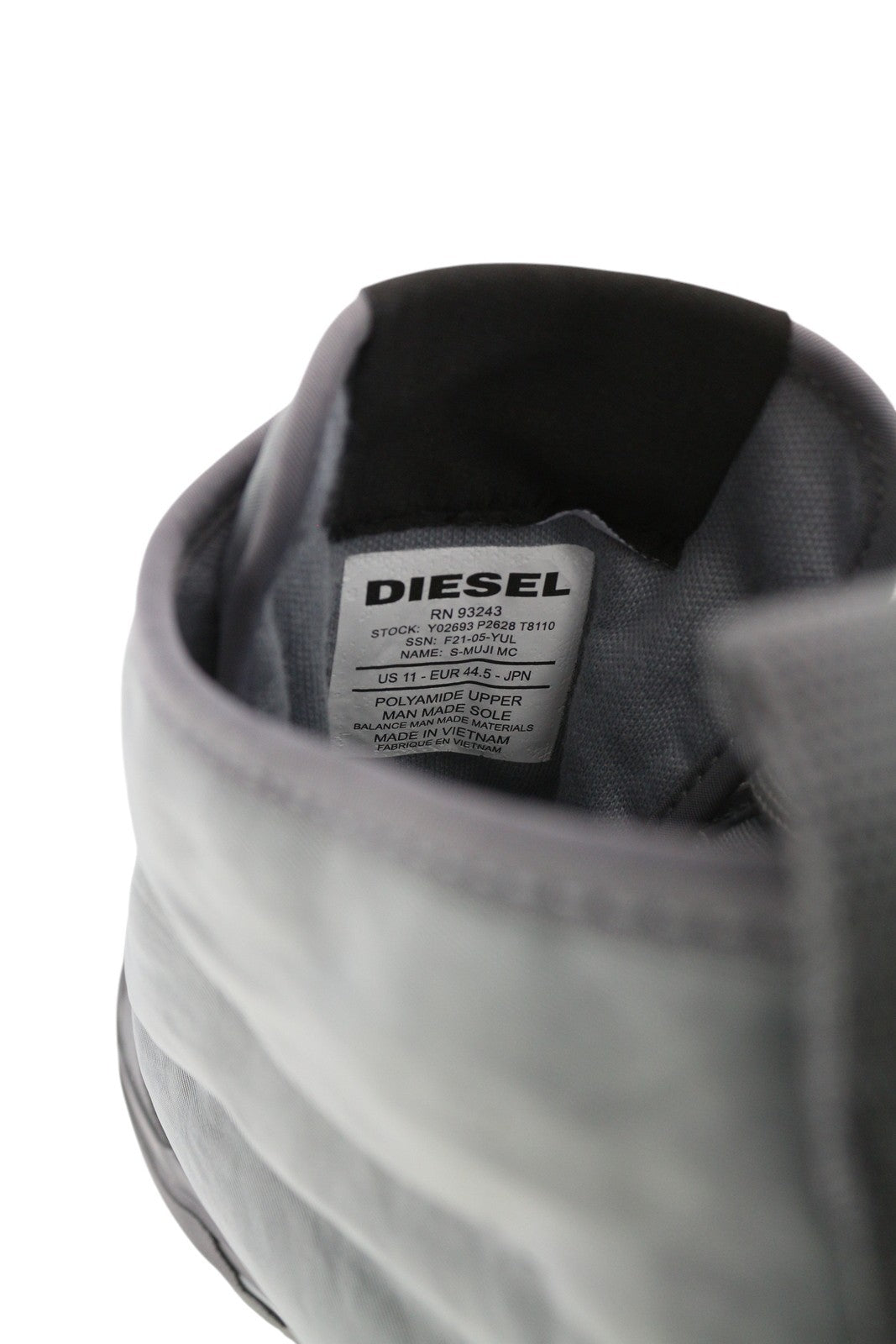 DIESEL S-Muji MC vyriški sportbačiai, pilki, aukšti, suvarstomi, migdolų spalvos, 44.5 dydis, RRP180