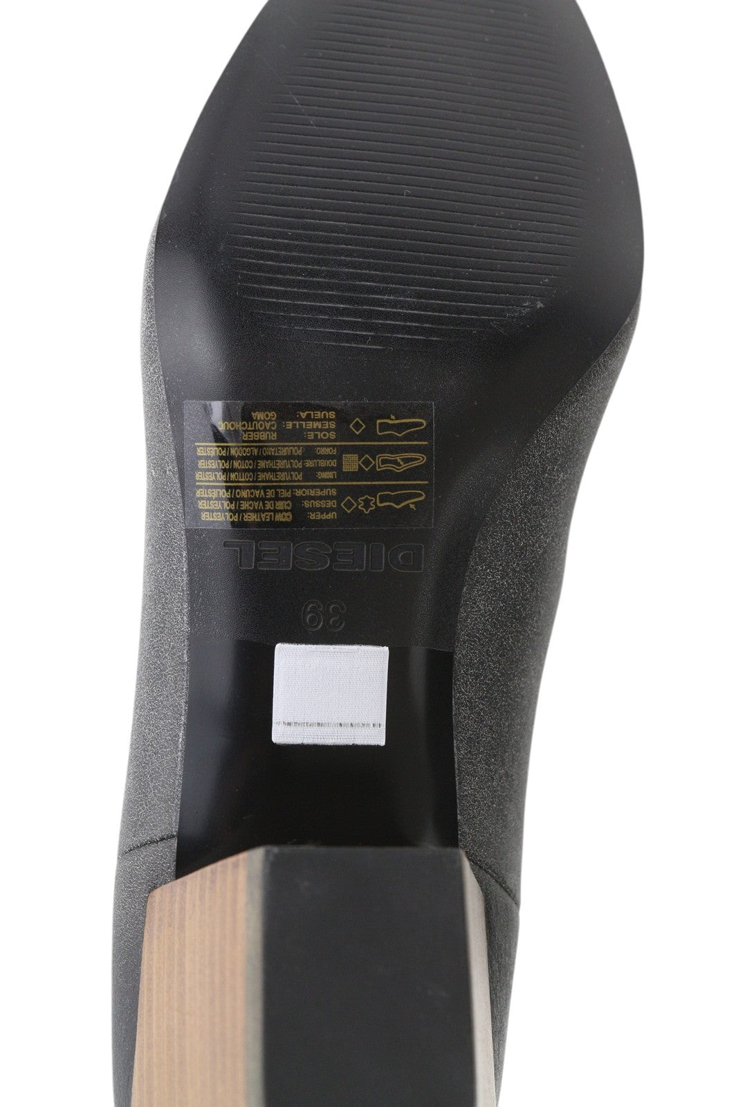 DIESEL D-Texanne CH moteriški aulinukai, pilki juodi, odiniai, kubietiško stiliaus, su kulnu, EU39, RRP 295 € 