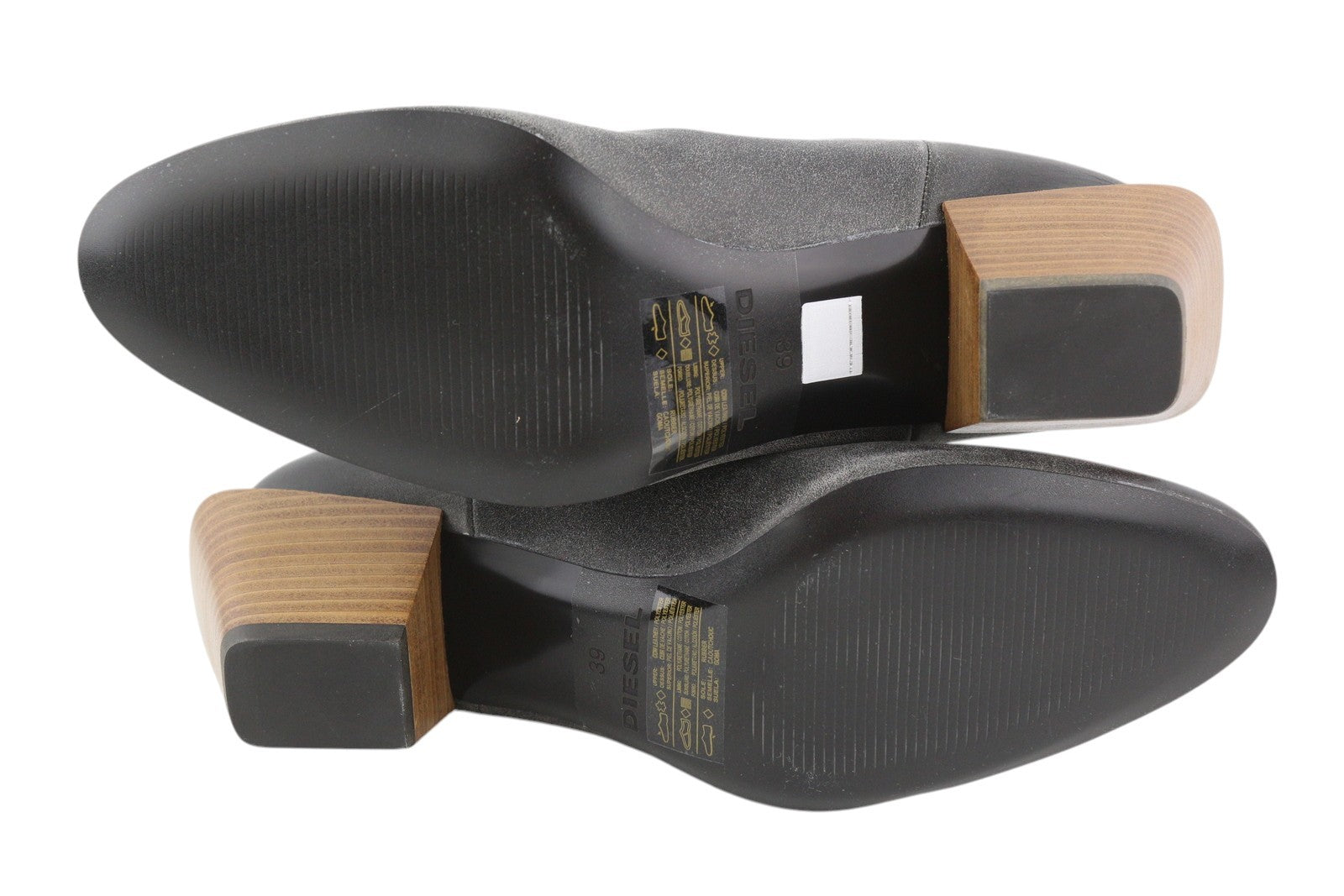 DIESEL D-Texanne CH moteriški aulinukai, pilki juodi, odiniai, kubietiško stiliaus, su kulnu, EU39, RRP 295 € 