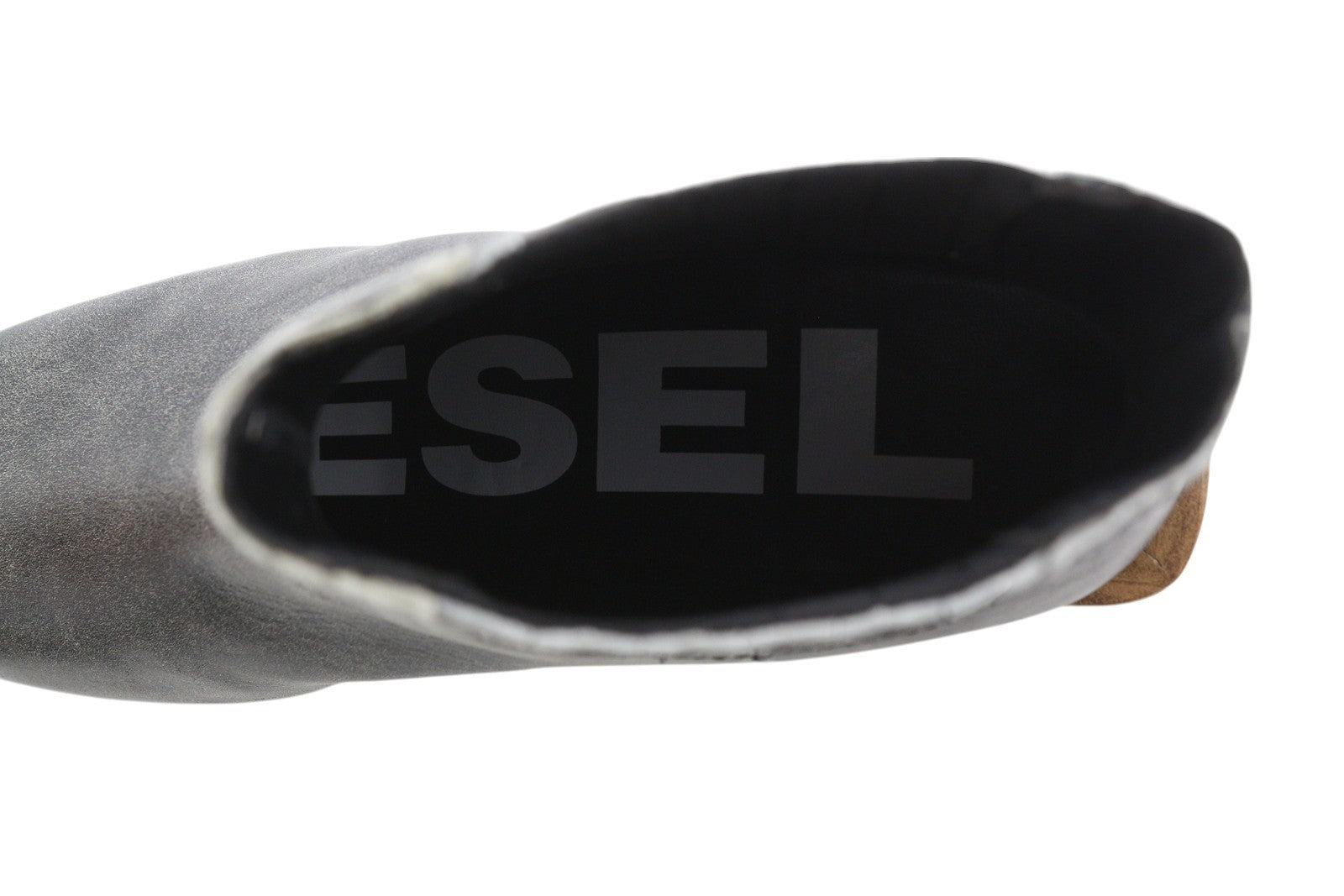 DIESEL D-Texanne CH moteriški aulinukai, pilki juodi, odiniai, migdolų spalvos, kulniukai, EU39, RRP 295 € 