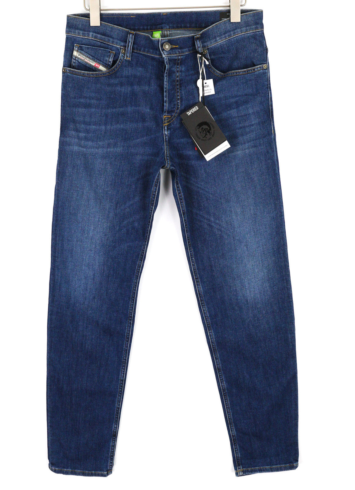 DIESEL D-Fining 09B06 vyriški džinsai W31/L34 siaurėjantys, tamprūs, su sagomis, skalbti džinsai 