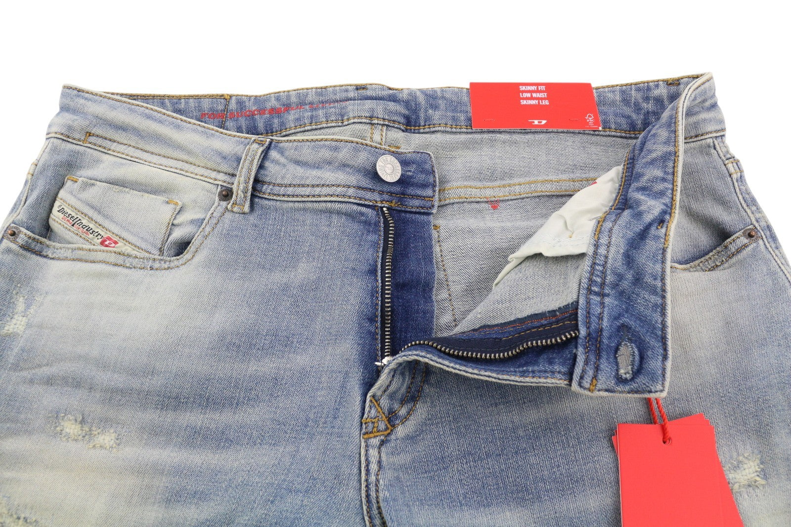 DIESEL 1979 Sleenker E9C01 vyriški džinsai W34/L30 Skinny Distress Blue RMK 275 € 