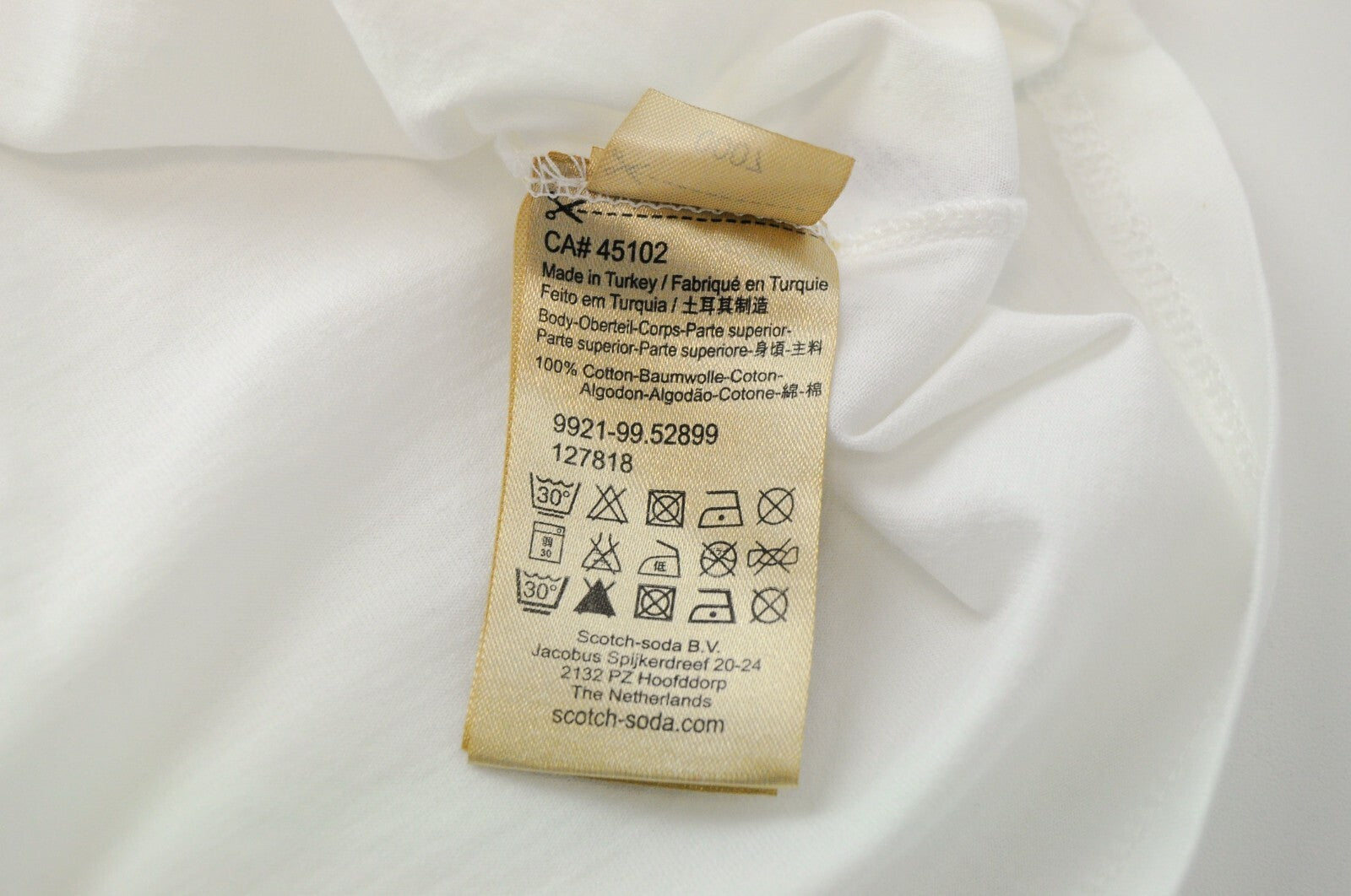 MAISON SCOTCH White Tank XL Women's Plain Sleeveless Round Neck Cotton Top