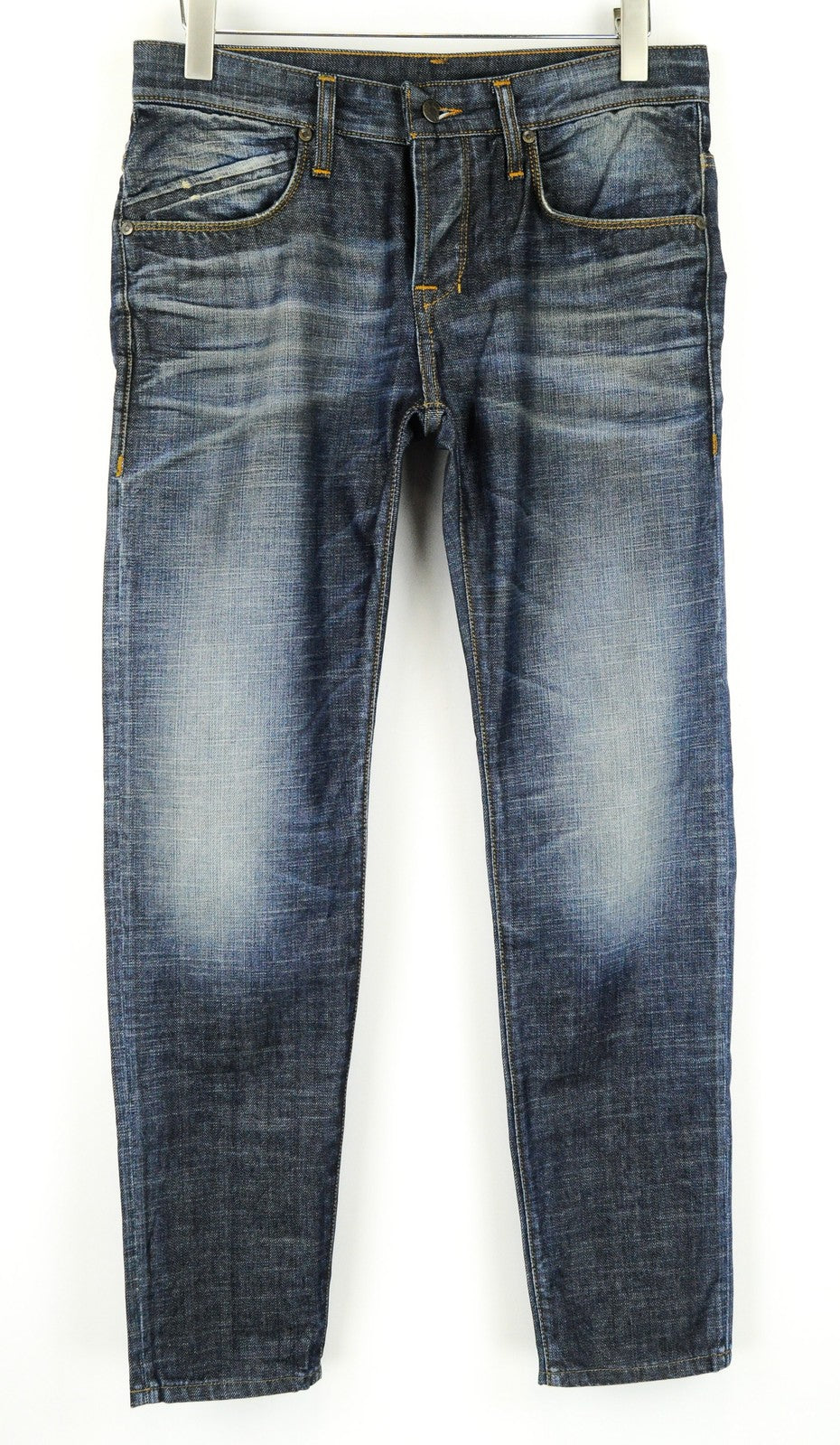 TAKESHY KUROSAWA Jeans W32 Men's Slim Fit Cotton Blue Washed Denim Style