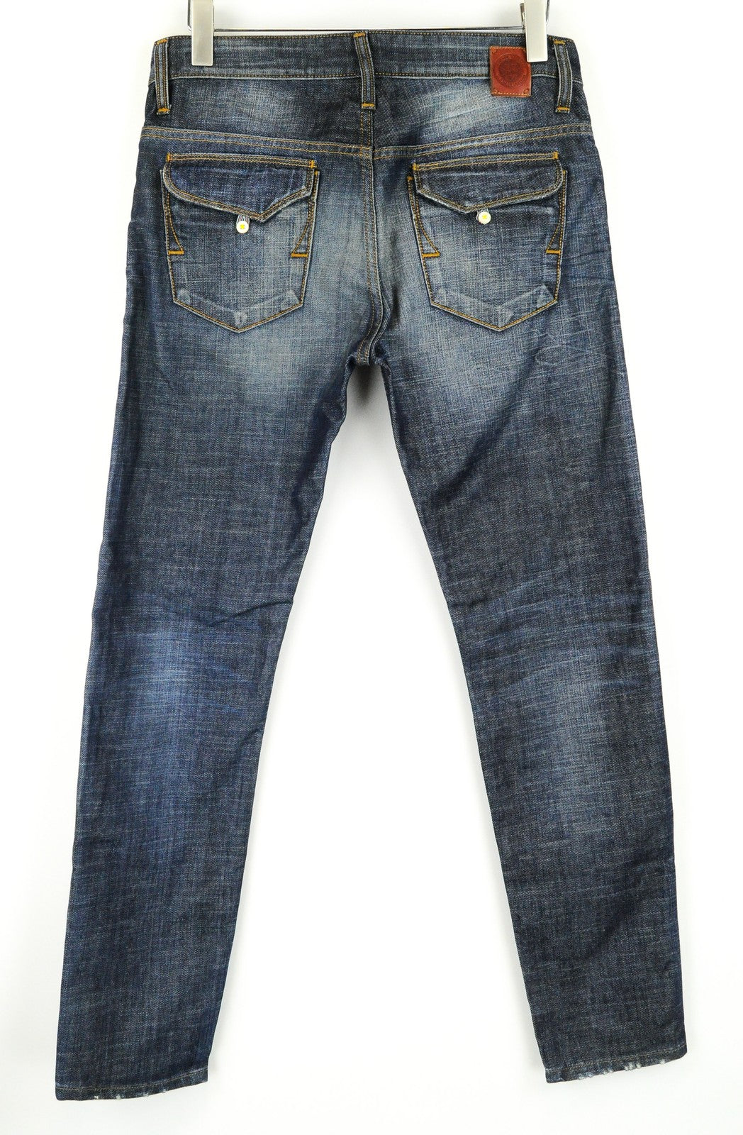 TAKESHY KUROSAWA Jeans W32 Men's Slim Fit Cotton Blue Washed Denim Style