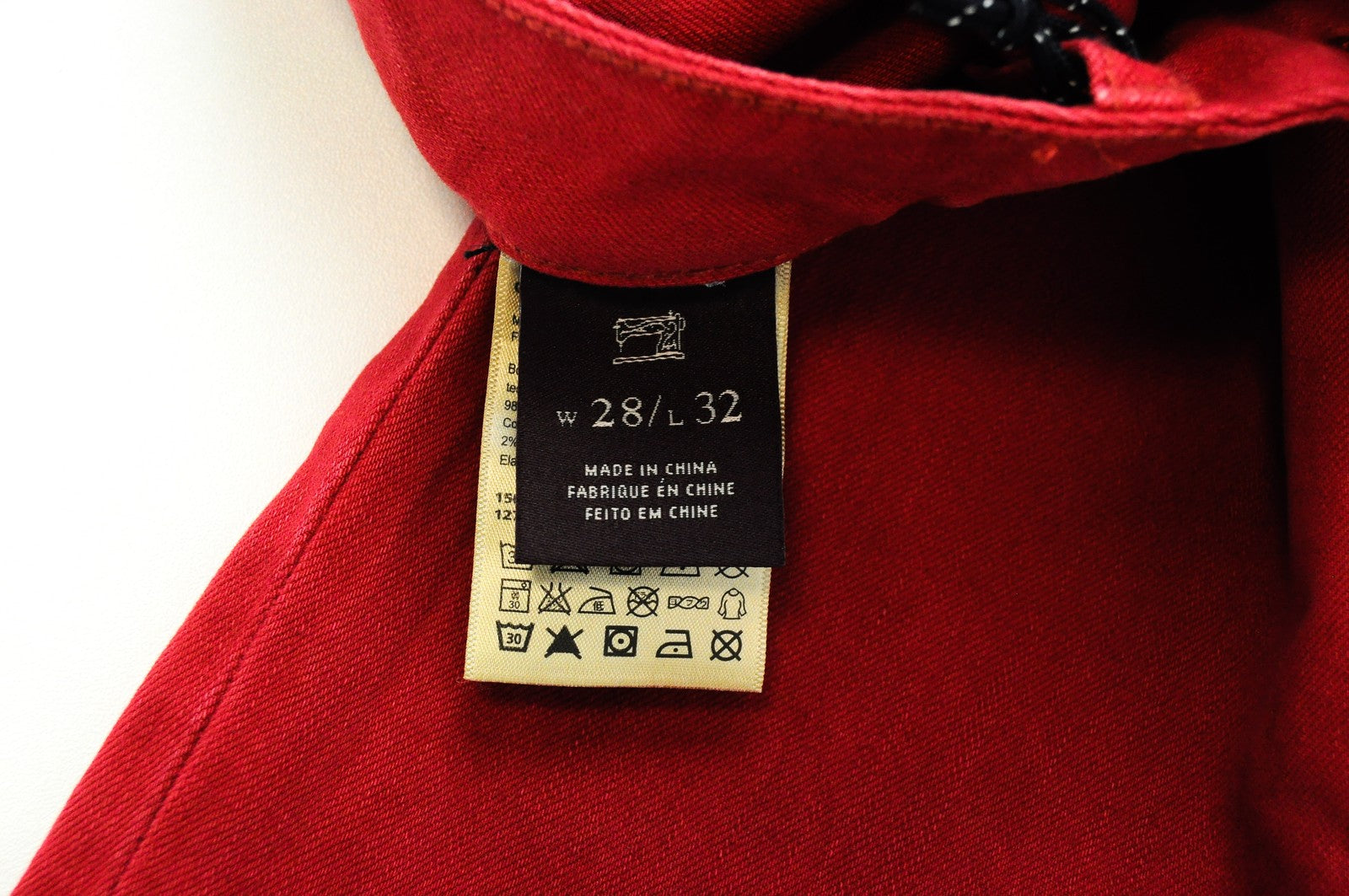 SCOTCH & SODA Pike Jeans W28 L32 Men's Skinny Fit Dyed Red Cotton Stretch