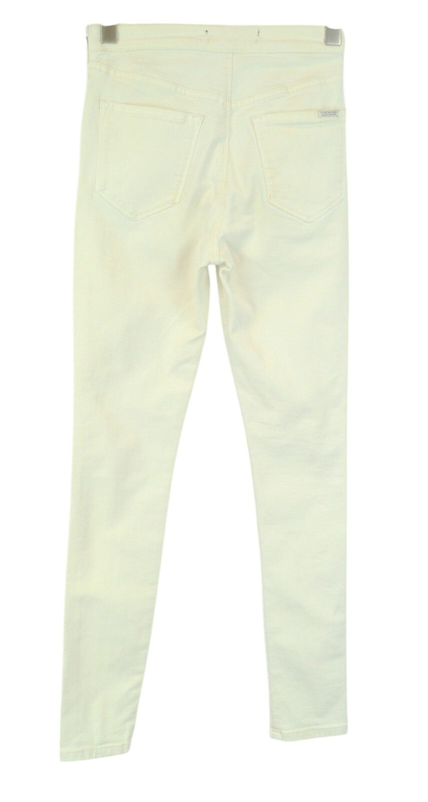 MAISON SCOTCH Jolie Vagabonde džinsai ~W25 L30 balkšvai balti, ploni su sagomis užsegimu 