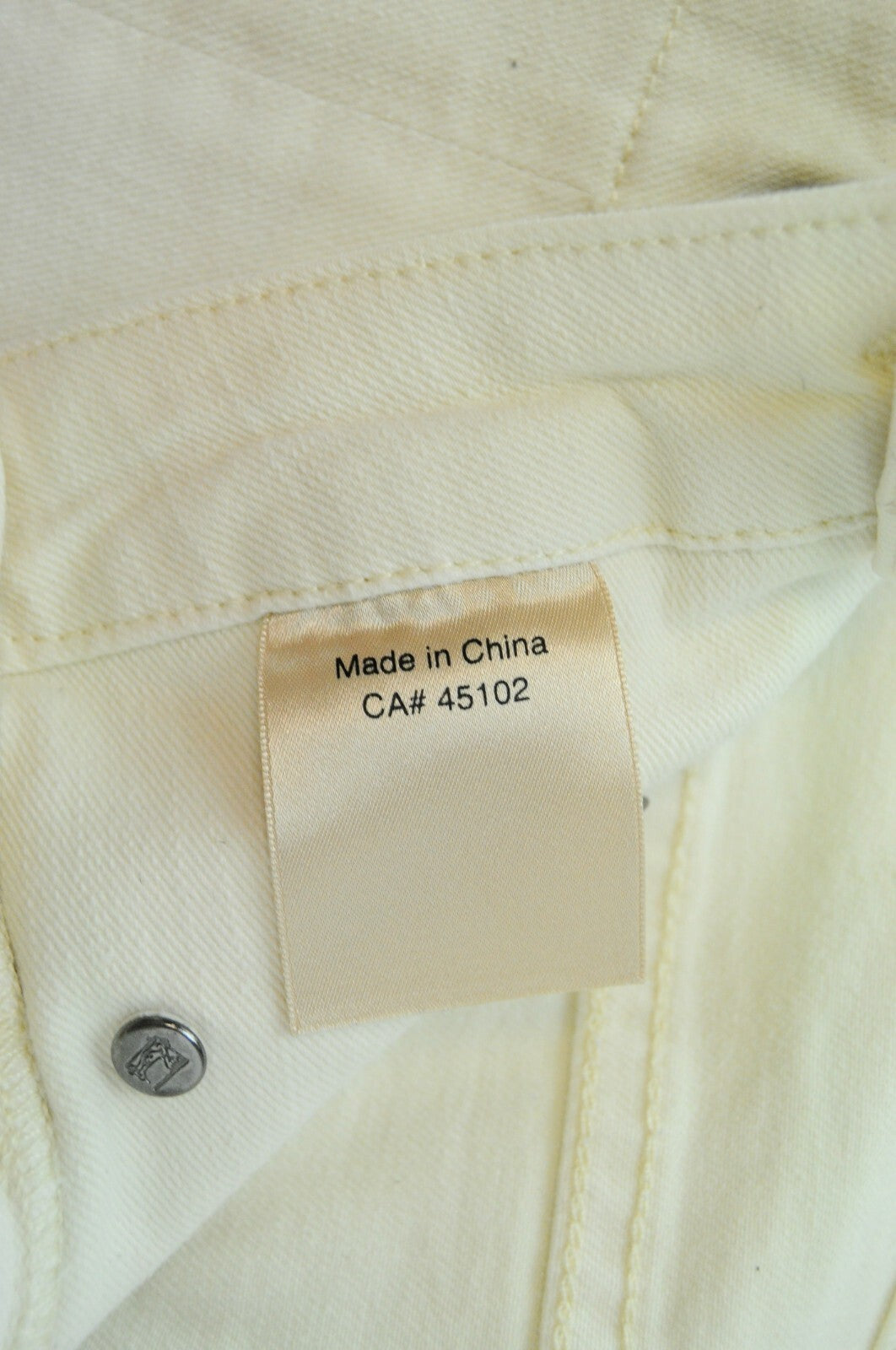 MAISON SCOTCH Jolie Vagabonde džinsai ~W25 L30 balkšvai balti, ploni su sagomis užsegimu 