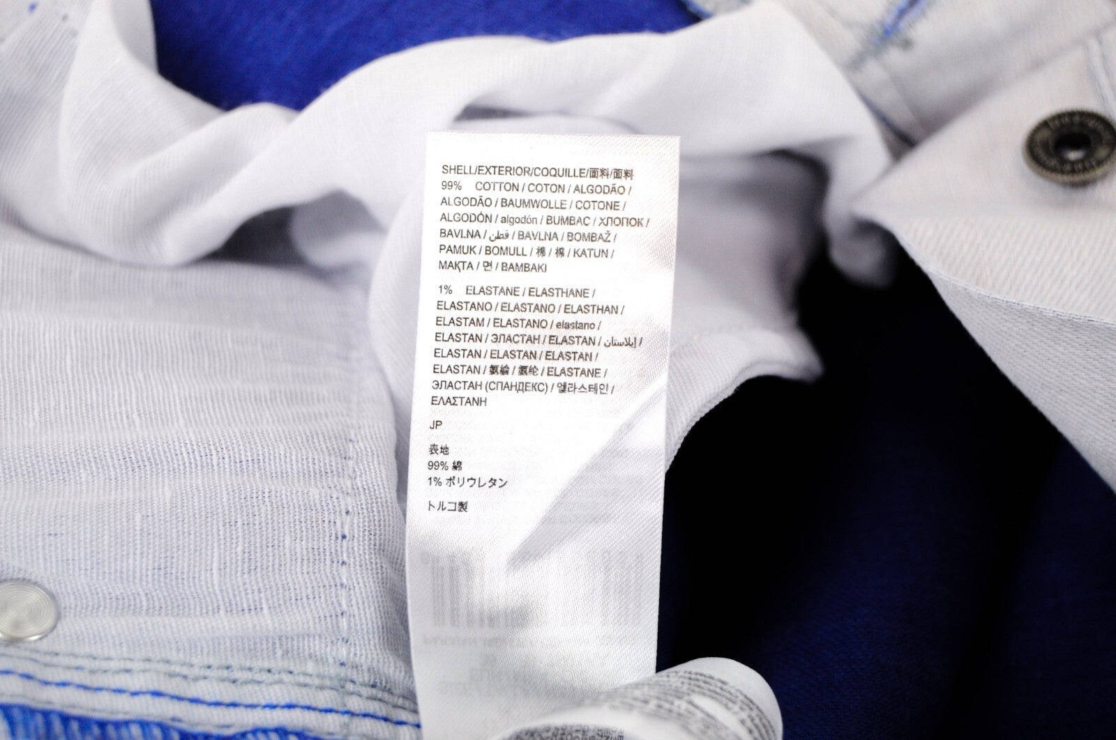 DESIGUAL Lucas Jeans W38 Light Blue Washed Slim Cotton Stretch Men's Denim