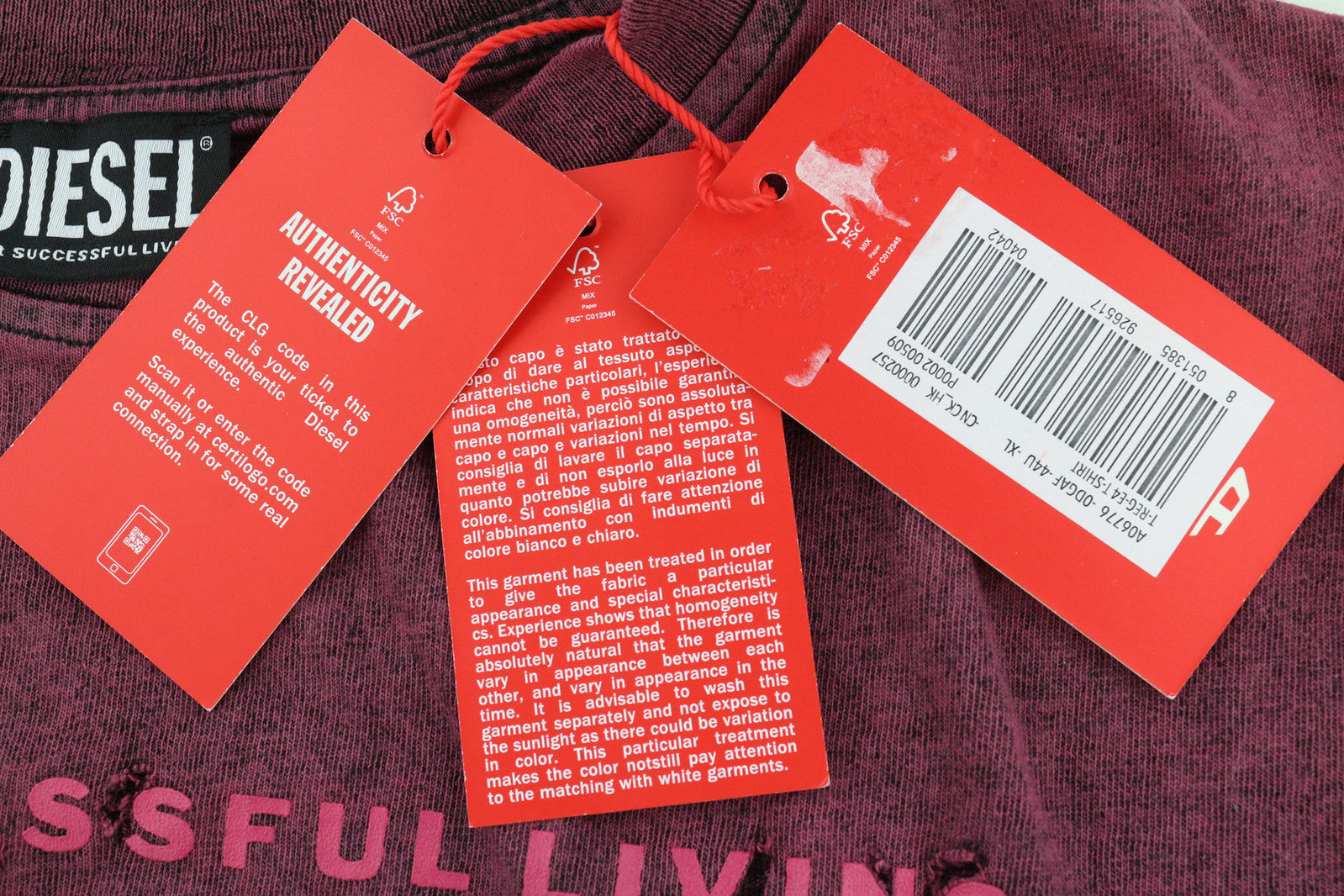 DIESEL T-Reg-E4 moteriški marškinėliai, XL dydžio bordo spalvos, trumpomis rankovėmis, apvalia apykakle, skalbti. RMK 125 €. 