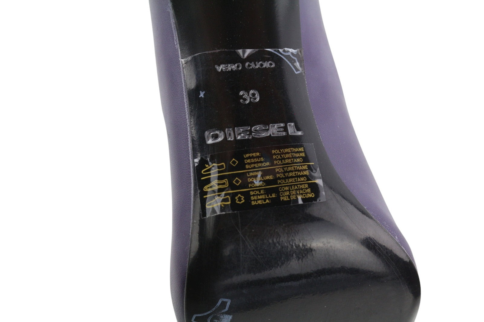 DIESEL D-Yucca AB moteriški aukštakulniai, 39 €, violetinė danga, su plonu kulnu, RRP 300 € 