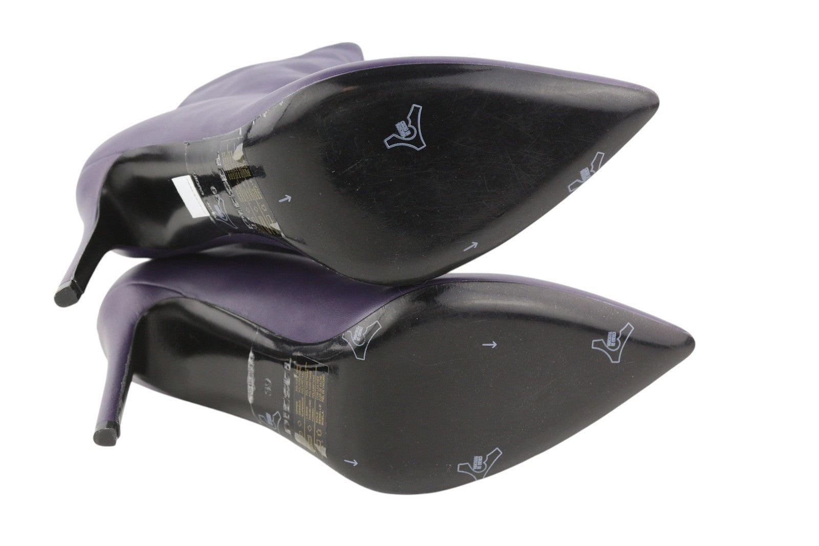 DIESEL D-Yucca AB moteriški aukštakulniai, 39 dydžio, violetiniai, dengti, smailūs bateliai, RRP 30 € 