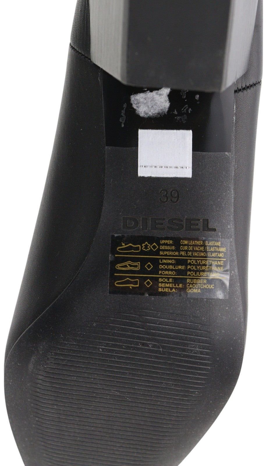 DIESEL D-Texanne CH moteriški aulinukai, 39 dydis, juodos odos, migdolų spalvos, palaidinė su kulkšnimis, rekomenduojama kaina – 290 € 