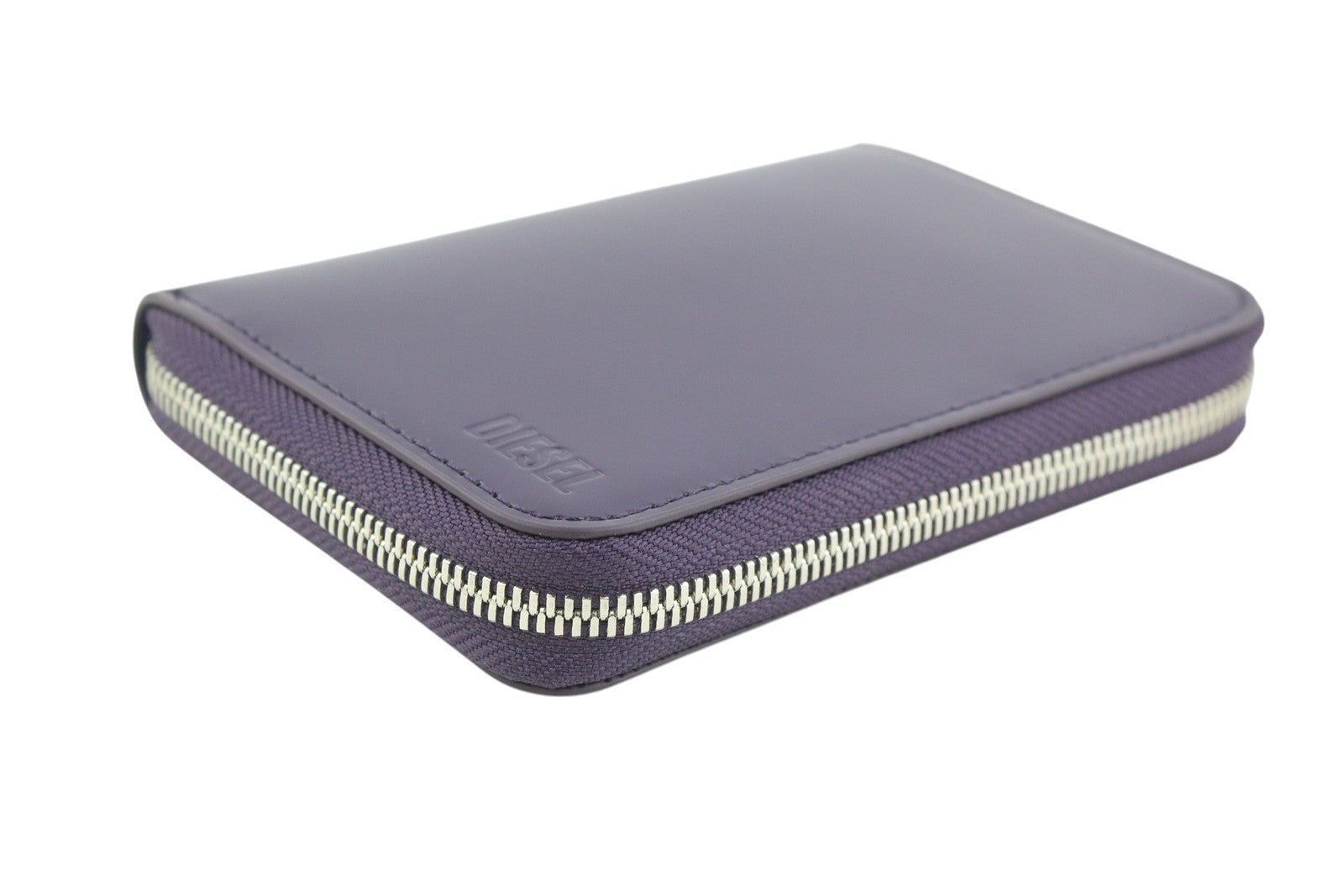 DIESEL Jadda moteriška piniginė OS tamsiai violetinė karvės odos apvalus užtrauktukas violetinė RRP 160 € 