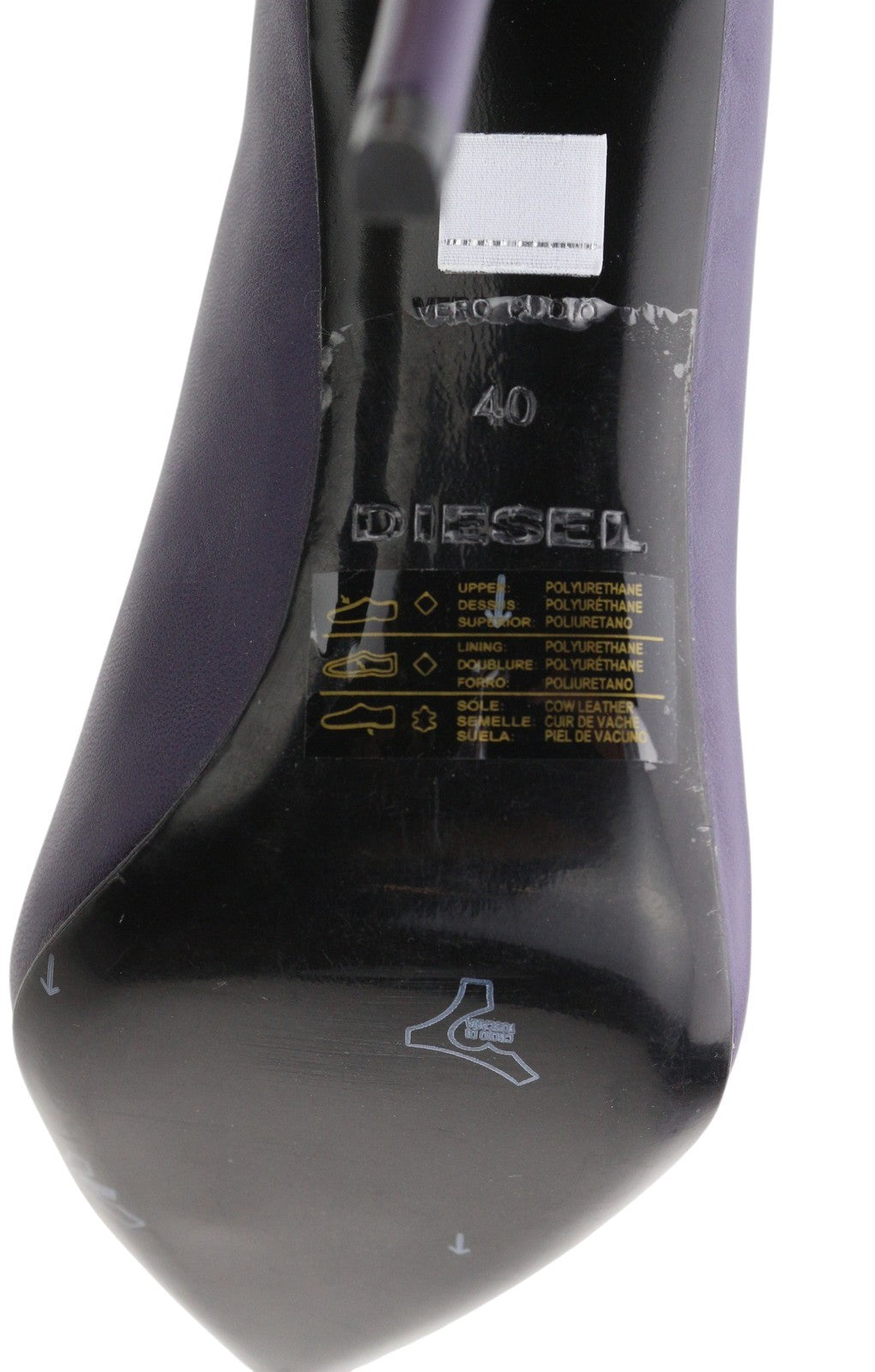 DIESEL D-Yucca AB moteriški aukštakulniai EU40 violetiniai dengti kabliukais, RRP 300 € 