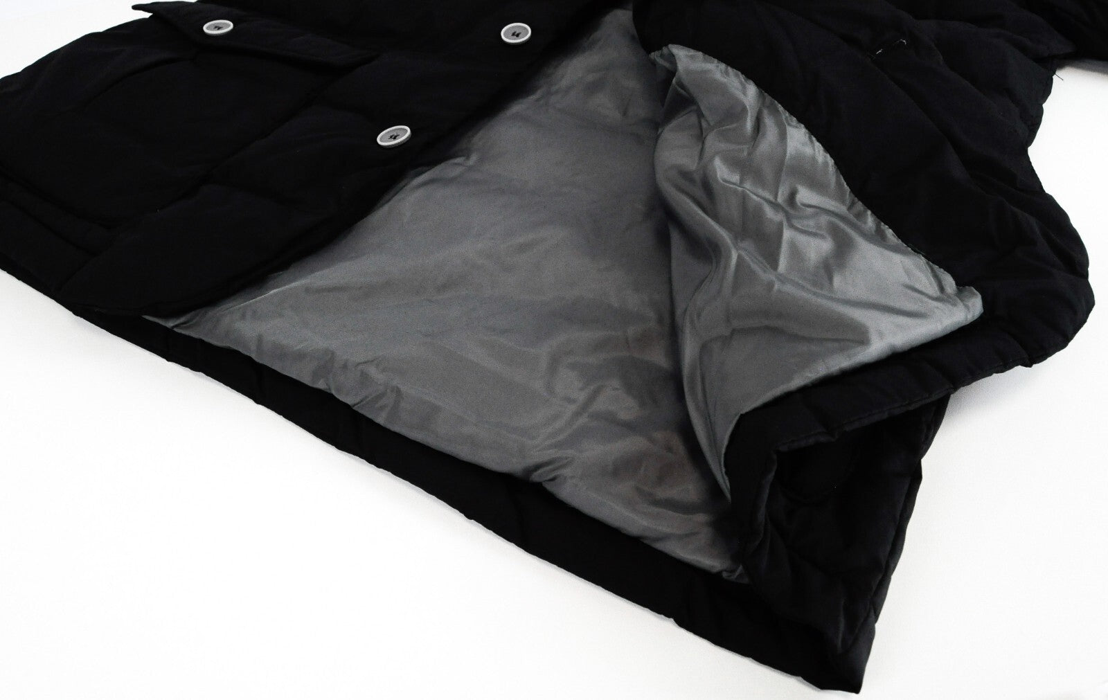 HARMONT&amp;BLAINE vyriška juoda dygsniuota paminkštinta striukė, L, trumpa, su sagomis, nailono 