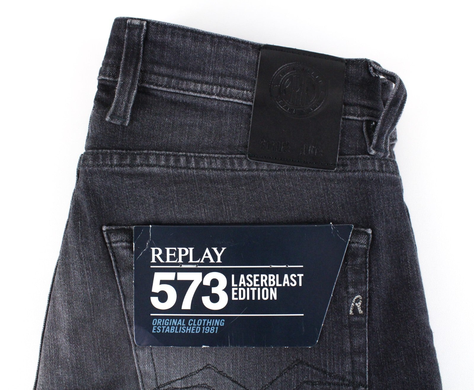 REPLAY Grover vyriška W29/L34 pilka tiesi „Laserblast“ tampri džinsinė suknelė 