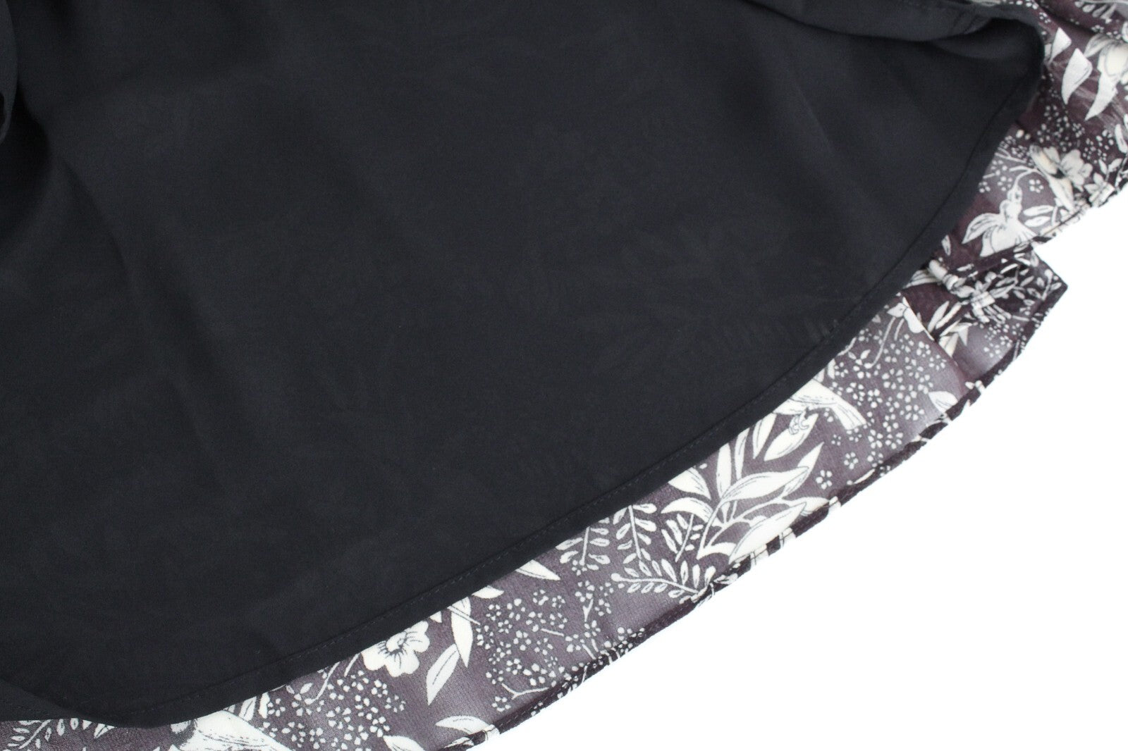 MAISON SCOTCH Womens XS Floral Softshell Mini Skirt Brown Lined Melange Flowy